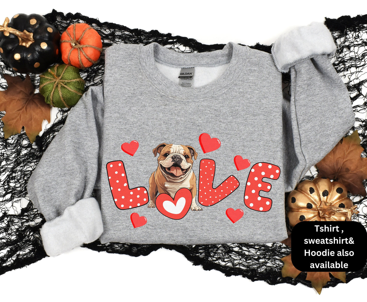 English Bulldog Valentine Couple Matching Shirt - Pet Owner Gift