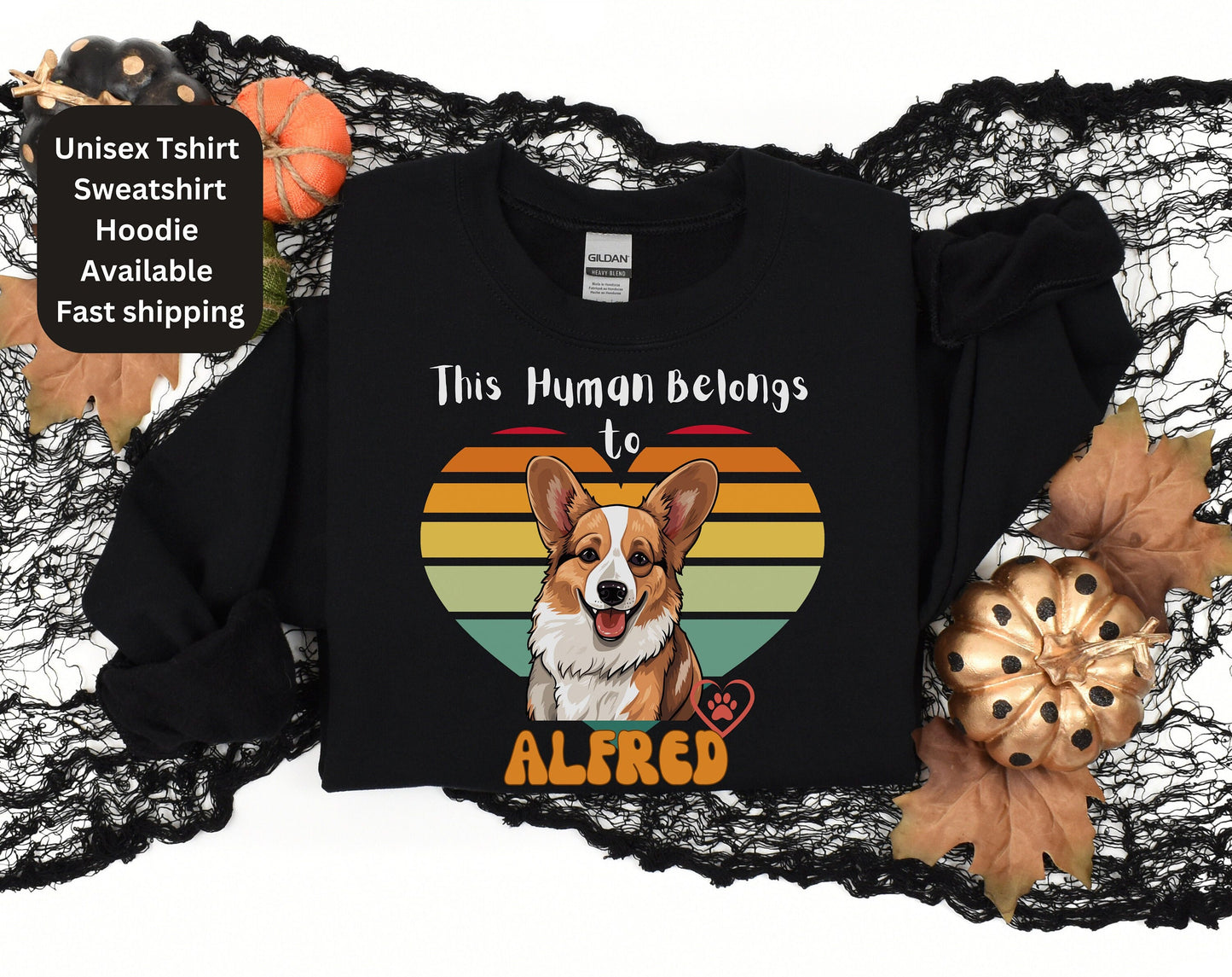 Unisex winter crewneck shirt for men women corgi owner corgi lover shirt for men women