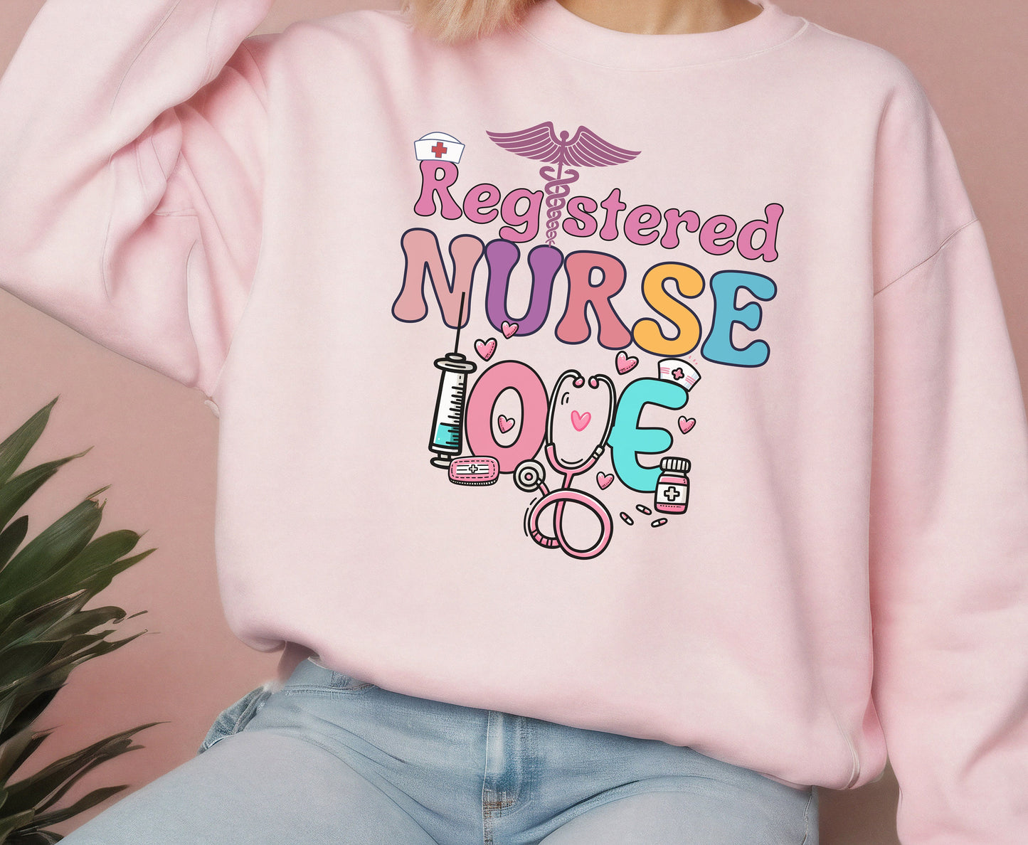 Personalisiertes Krankenschwester Shirt für Männer Frauen RN Valentinstag Shirt, Personalisierter Krankenschwester Hoodie Pullover Tierarzt Student Krankenschwester Abschluss Geschenk für Sie