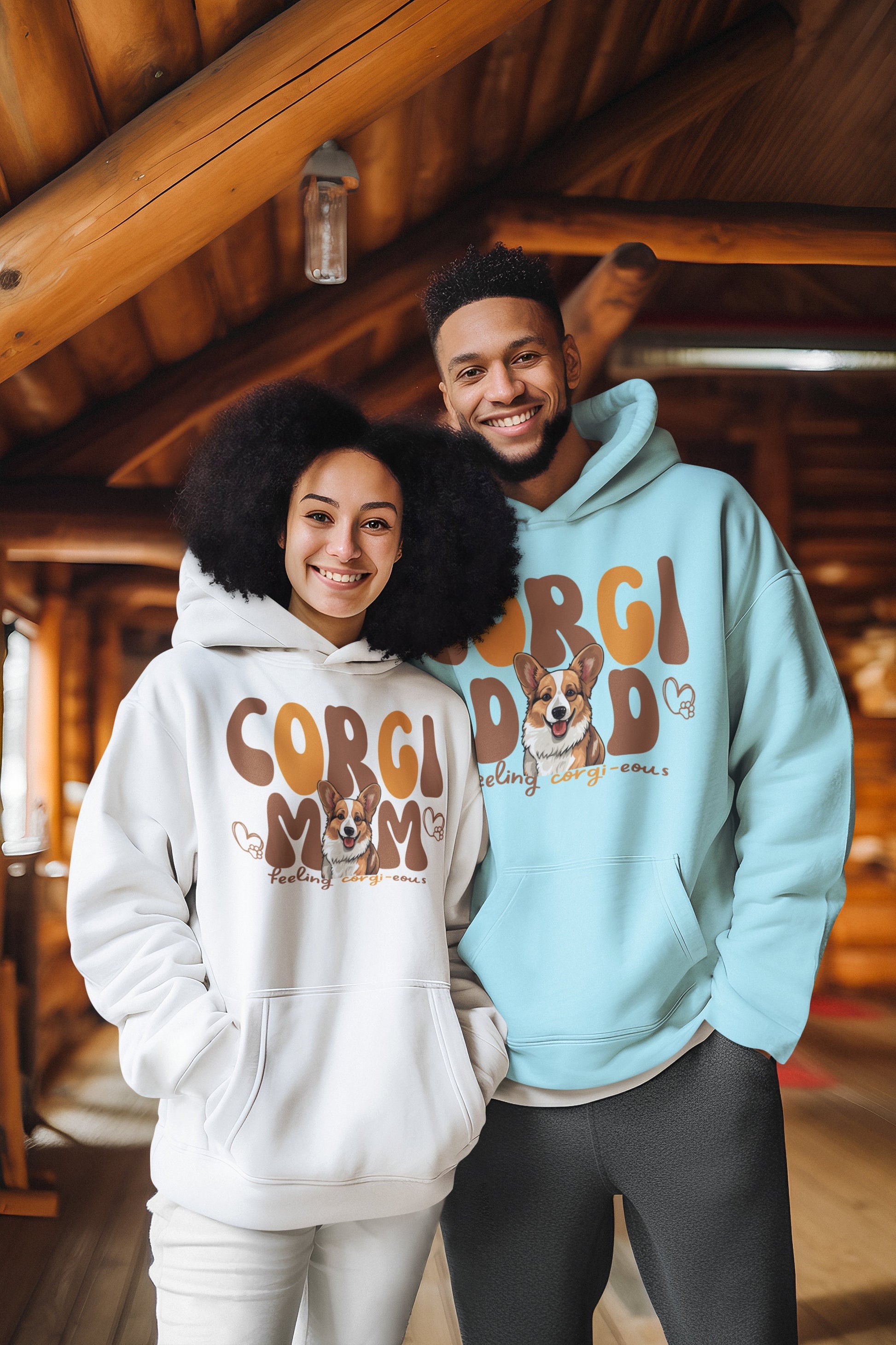 Corgi Mom dad tshirt sweatshirt Hoodie for men women winter crewneck for him her classic fit shirt custom shirt