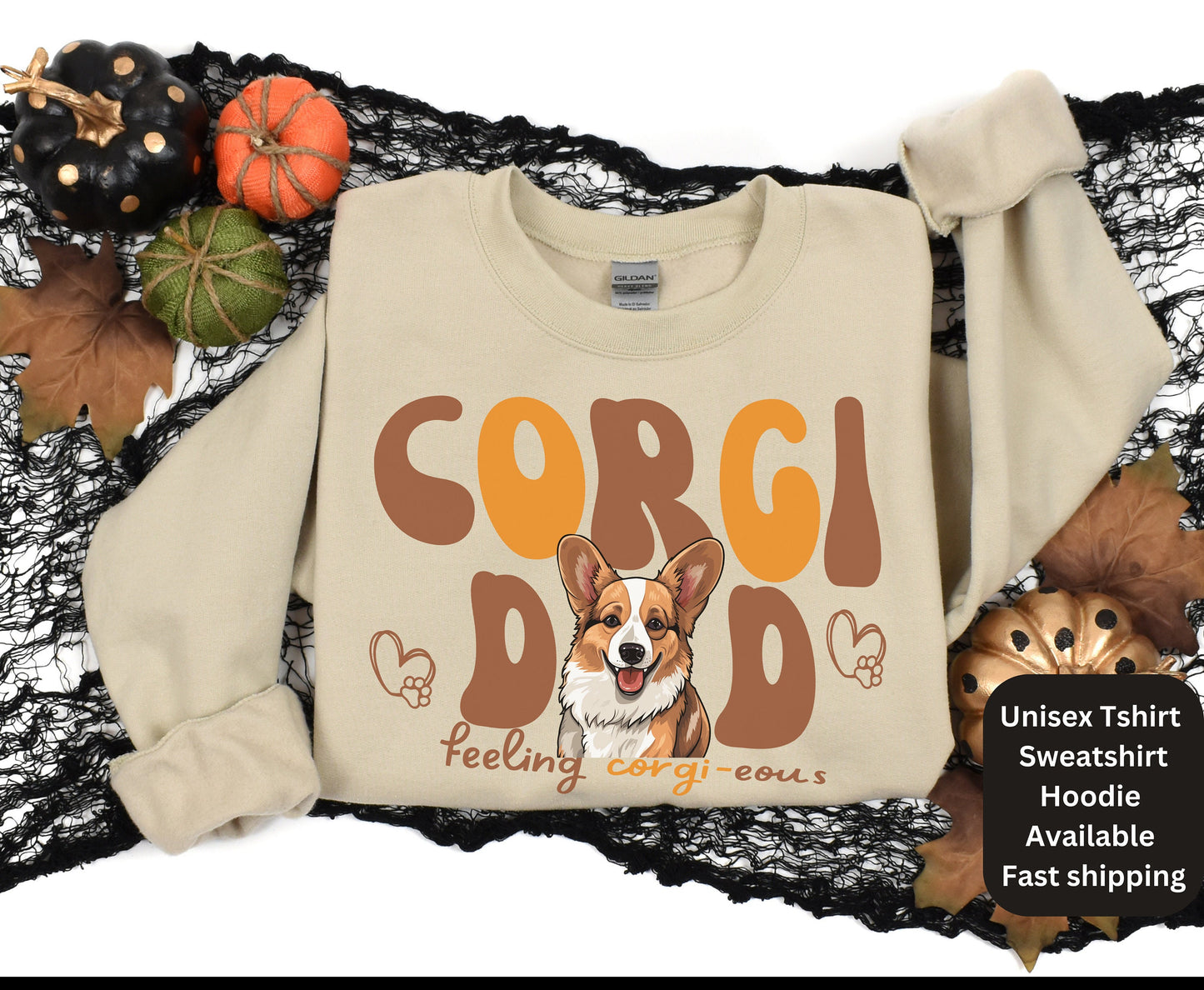 Corgi Dog Mom Dad Hoodie Matching Couples T-shirt - Personalized Corgi Dog Lover Gift