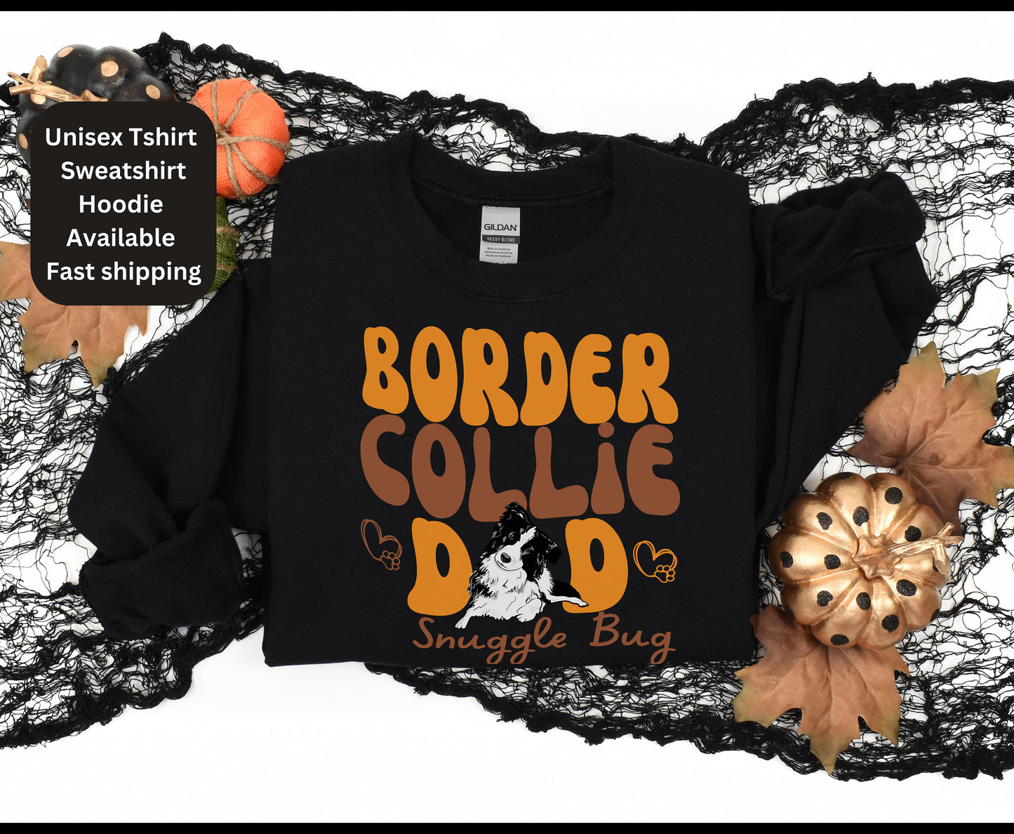 Border Collie Mom dad tshirt sweatshirt Hoodie for men women winter crewneck for him her classic fit shirt custom shirt