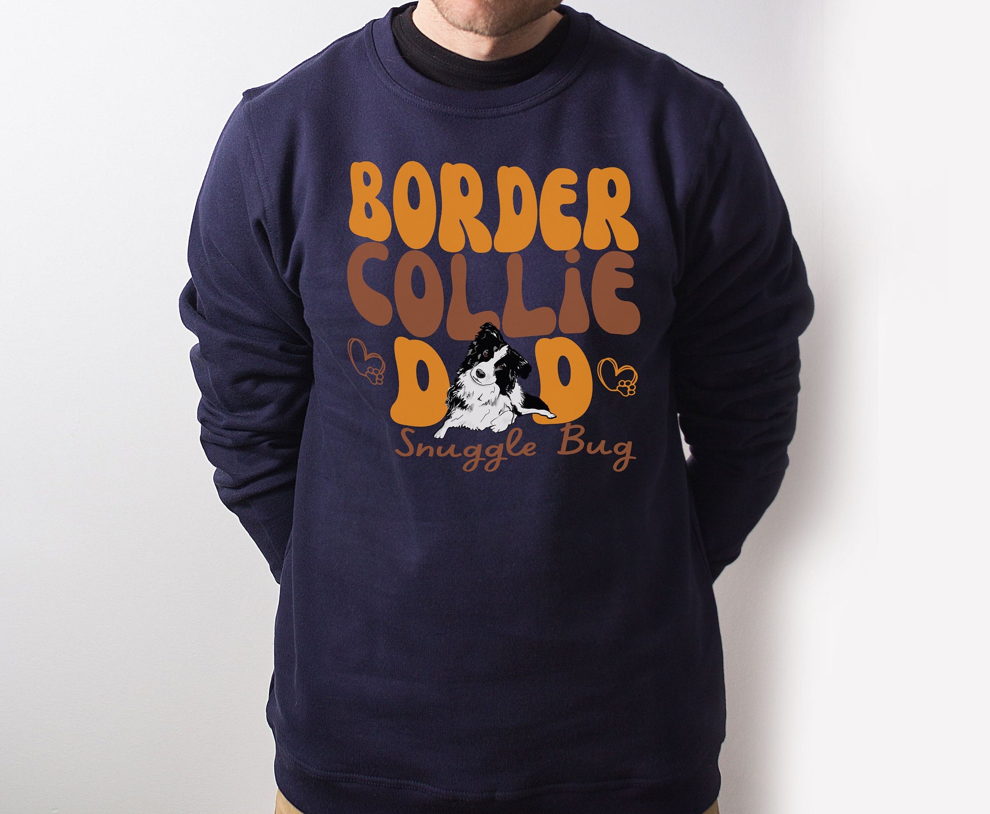 Border Collie Mom dad tshirt sweatshirt Hoodie for men women winter crewneck for him her classic fit shirt custom shirt