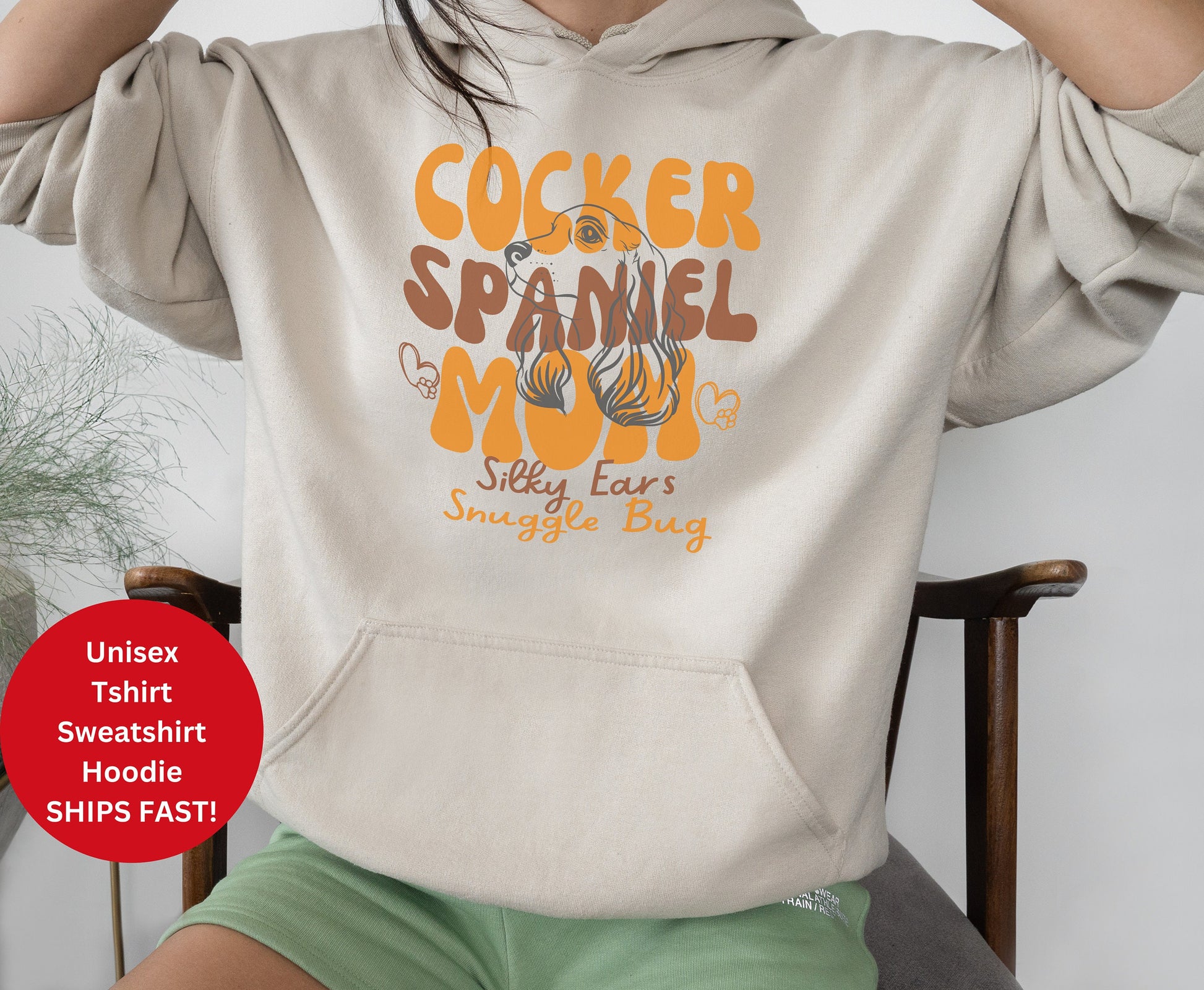 Cocker Spaniel Mom dad tshirt sweatshirt Hoodie for men women winter crewneck for him her classic fit shirt custom shirt