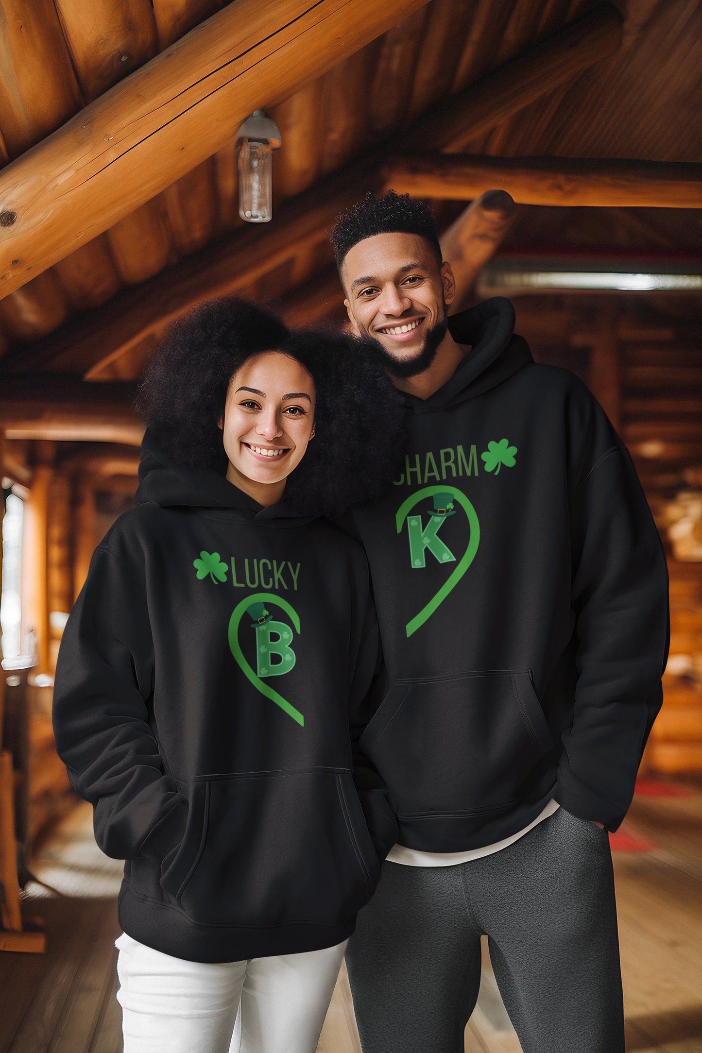 Couple Lucky Charm St Patricks day tshirt sweat shirt hoodie for men women