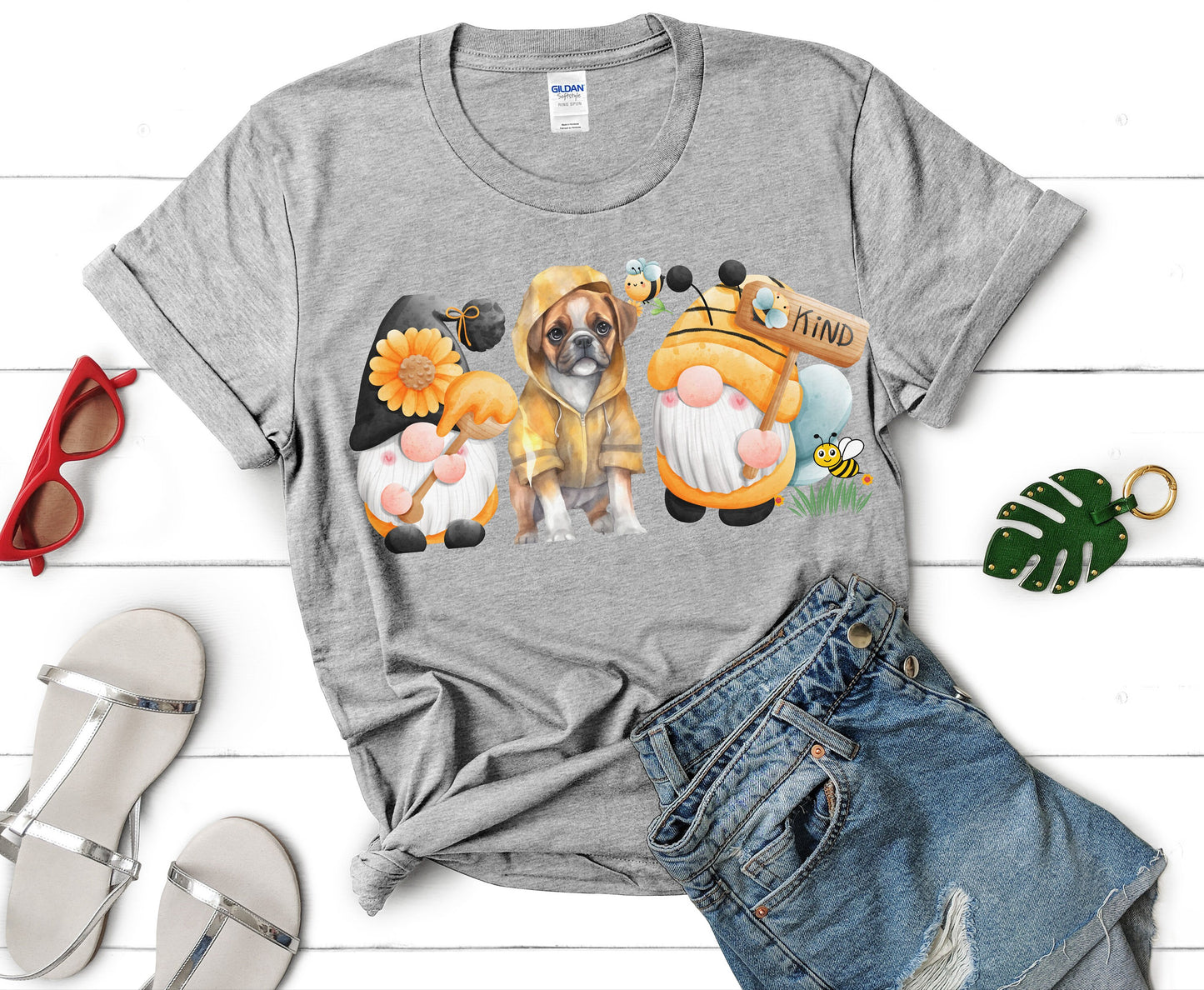 Boxer Dog Holiday Shirt - Bee Kind Winter Tee for Dog Lovers