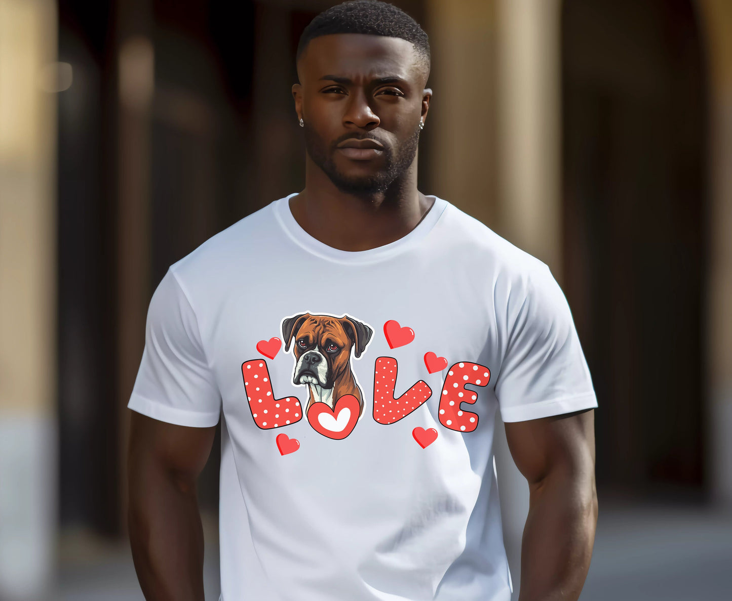 Boxer dog valentine shirt for men women unisex crewneck for him her gifts dog owner  lover shirt