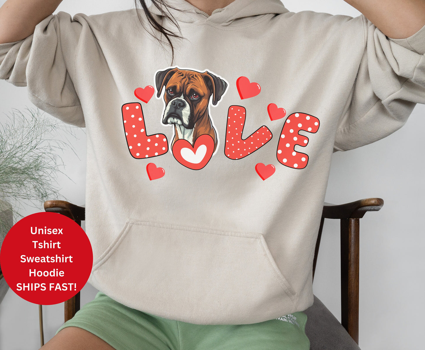 Boxer dog valentine shirt for men women unisex crewneck for him her gifts dog owner  lover shirt