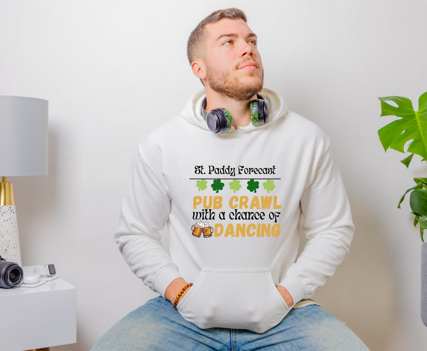 Funny Saint Patrick's day Beer shirt, St Paddy Forecast Pub Crawl with Chance of Dancing Irish St Patricks Tshirt Sweatshirt for men women