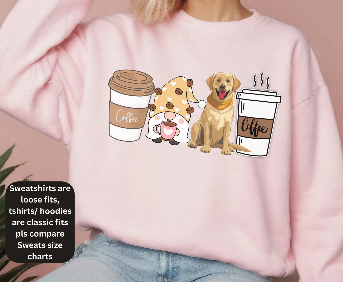 Labrador retriever coffee shirt for men women unisex crewneck tshirt sweatshirt gift