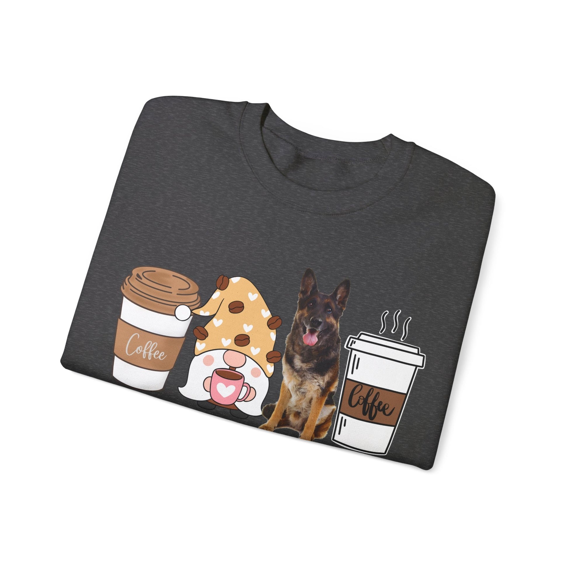 German Shepherd winter coffee shirt for men women unisex crewneck tshirt sweatshirt gift