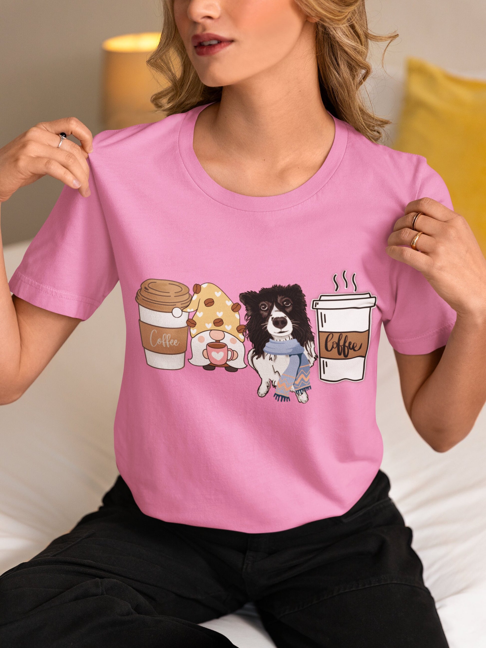 Border Collie winter coffee shirt for men women unisex crewneck tshirt sweatshirt gift