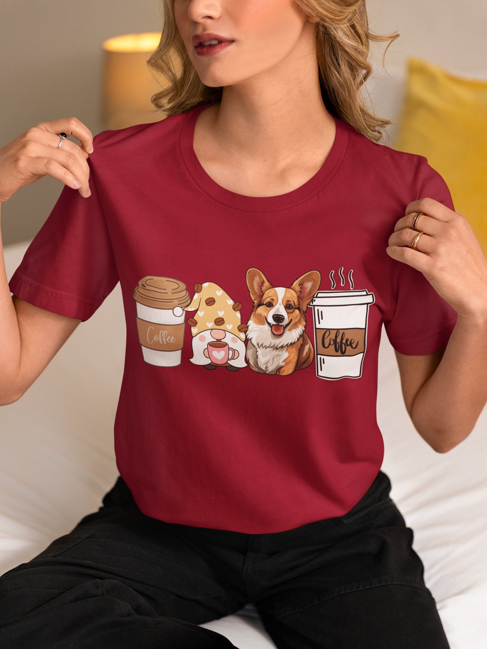 Corgi dog Coffee dog winter coffee shirt for men women unisex crewneck tshirt sweatshirt gift Corgi