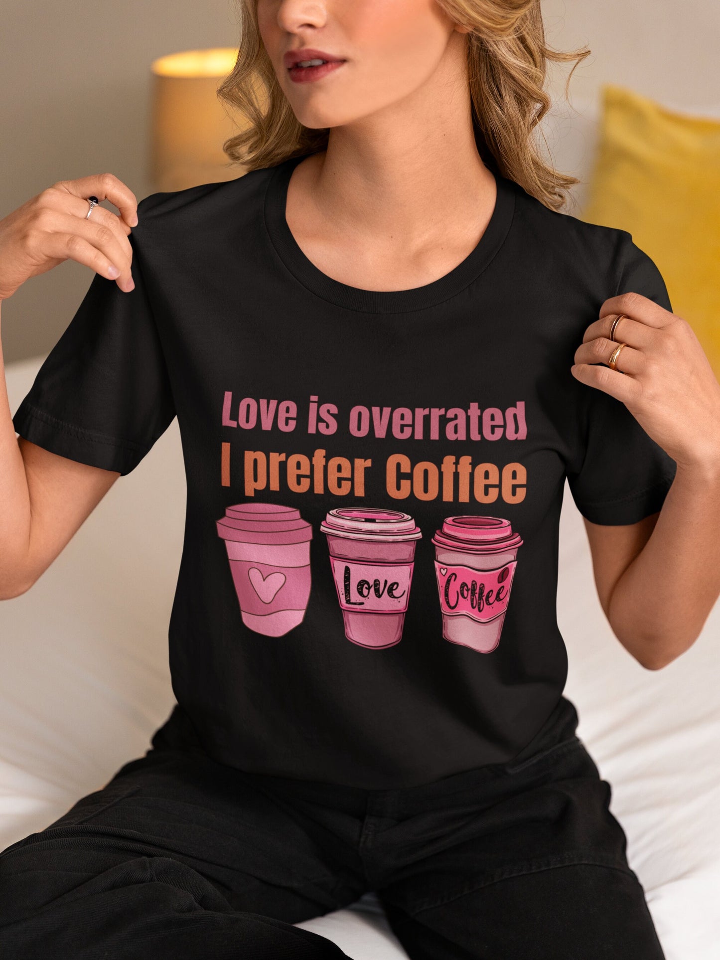 Unisex Love Coffee shirt anti valentines day shirt for men women