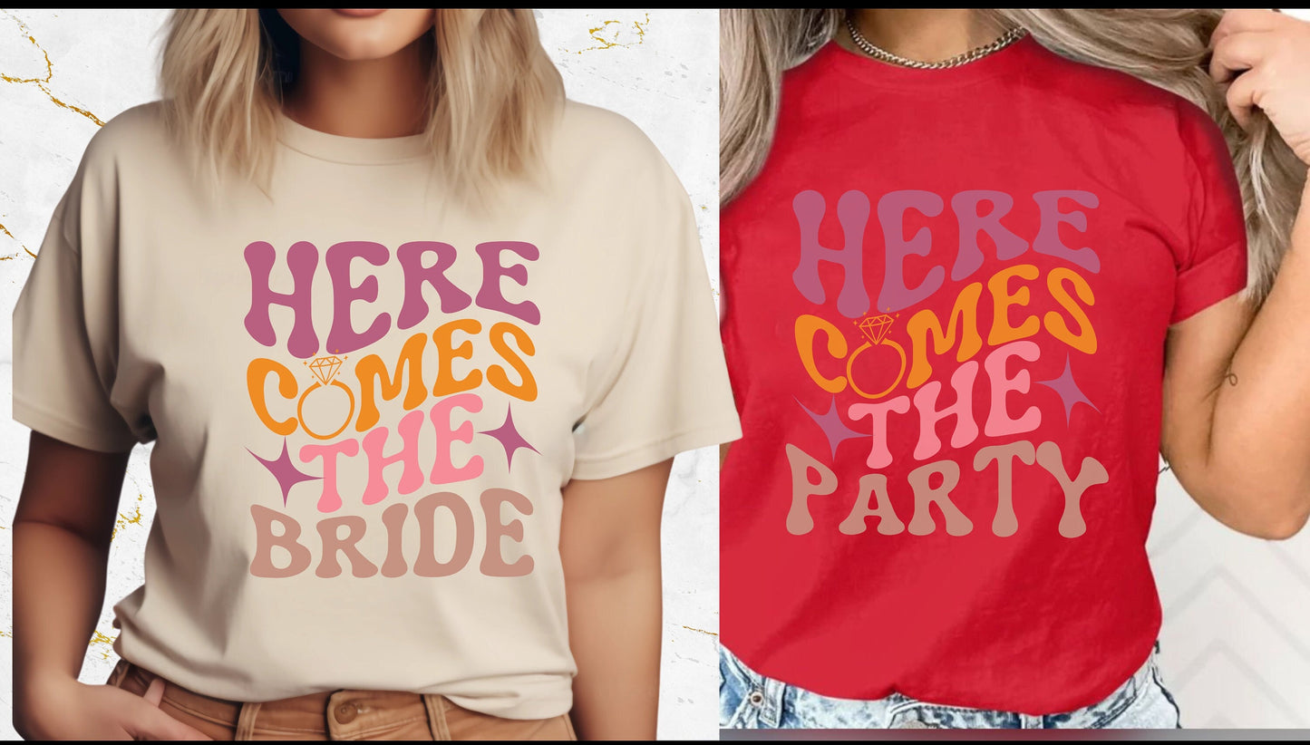 Retro Maid of Honor Shirt, Comfort Colors, Matching Bridal Party Tee, Groovy Bachelorette Theme Party, Aesthetic Trendy Wedding, Boho Bride