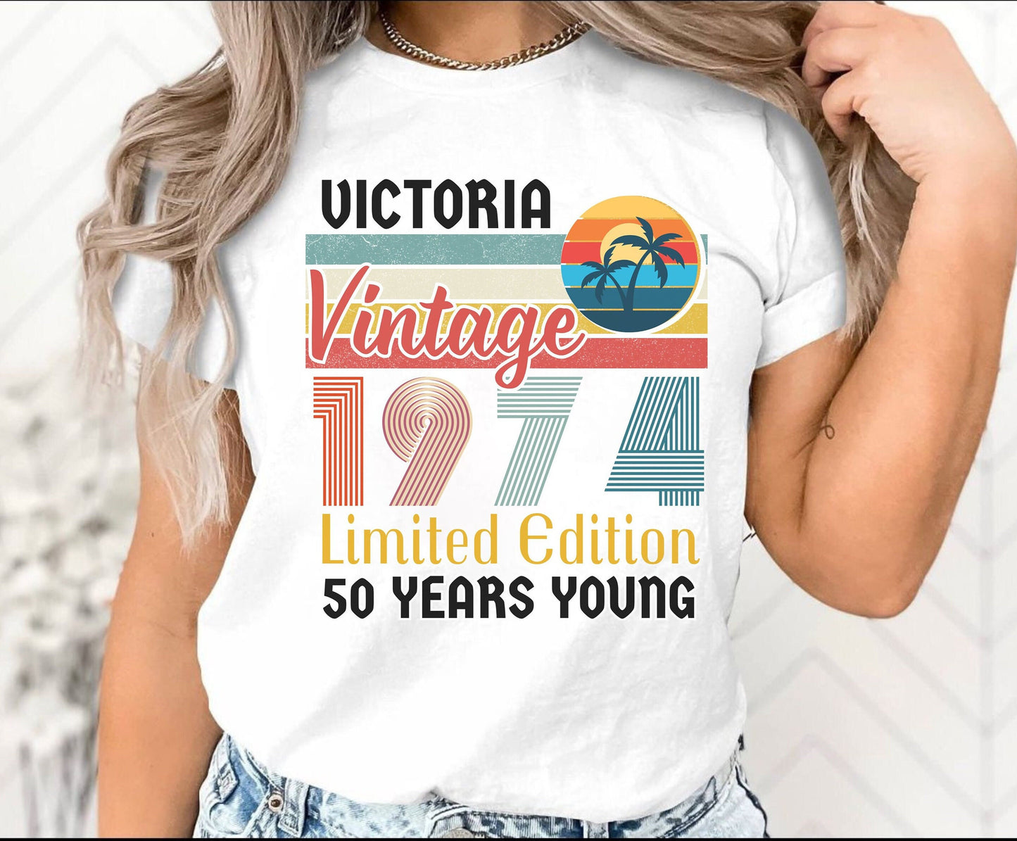 Vintage 1974 Tshirt Sweatshirt Hoodie for men women 50 years young