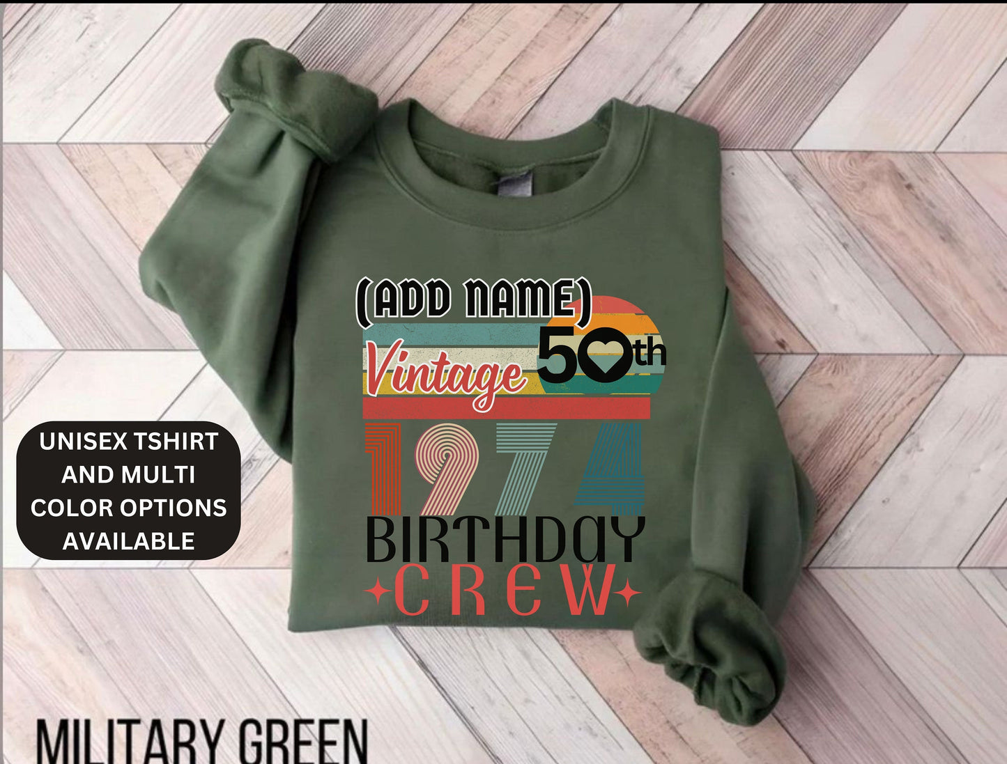 Trendy Personalized 50th Birthday t-shirt sweatshirt hoodie for men women