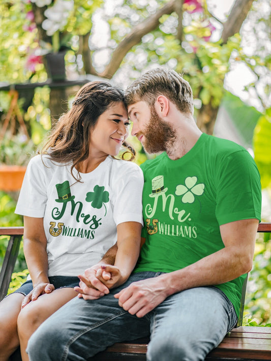 Couple Matching St Patricks shirt for husband and wife boyfriend and girlfriend bride and groom