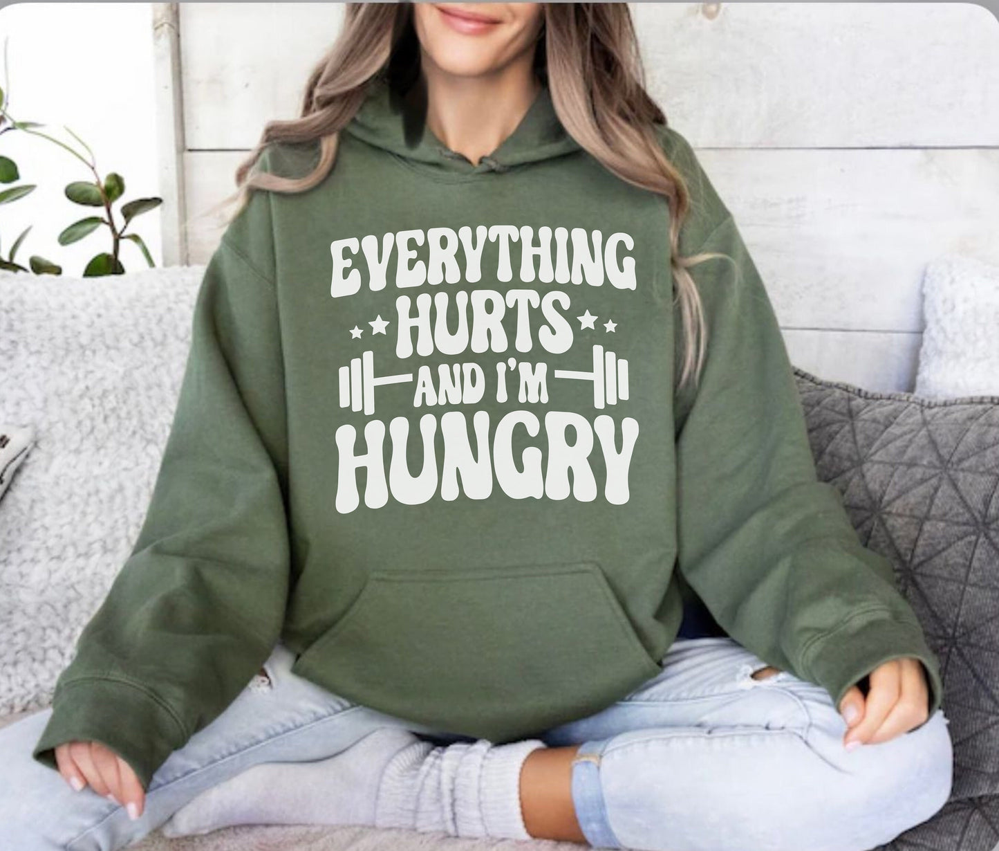 UNISEX SHIRT EVERYTHING HURTS I AM HUNGRY SHIRT FOR MEN WOMEN GYM SHIRT FOR HIM HER GYM GIFT FOR MEN WOMEN