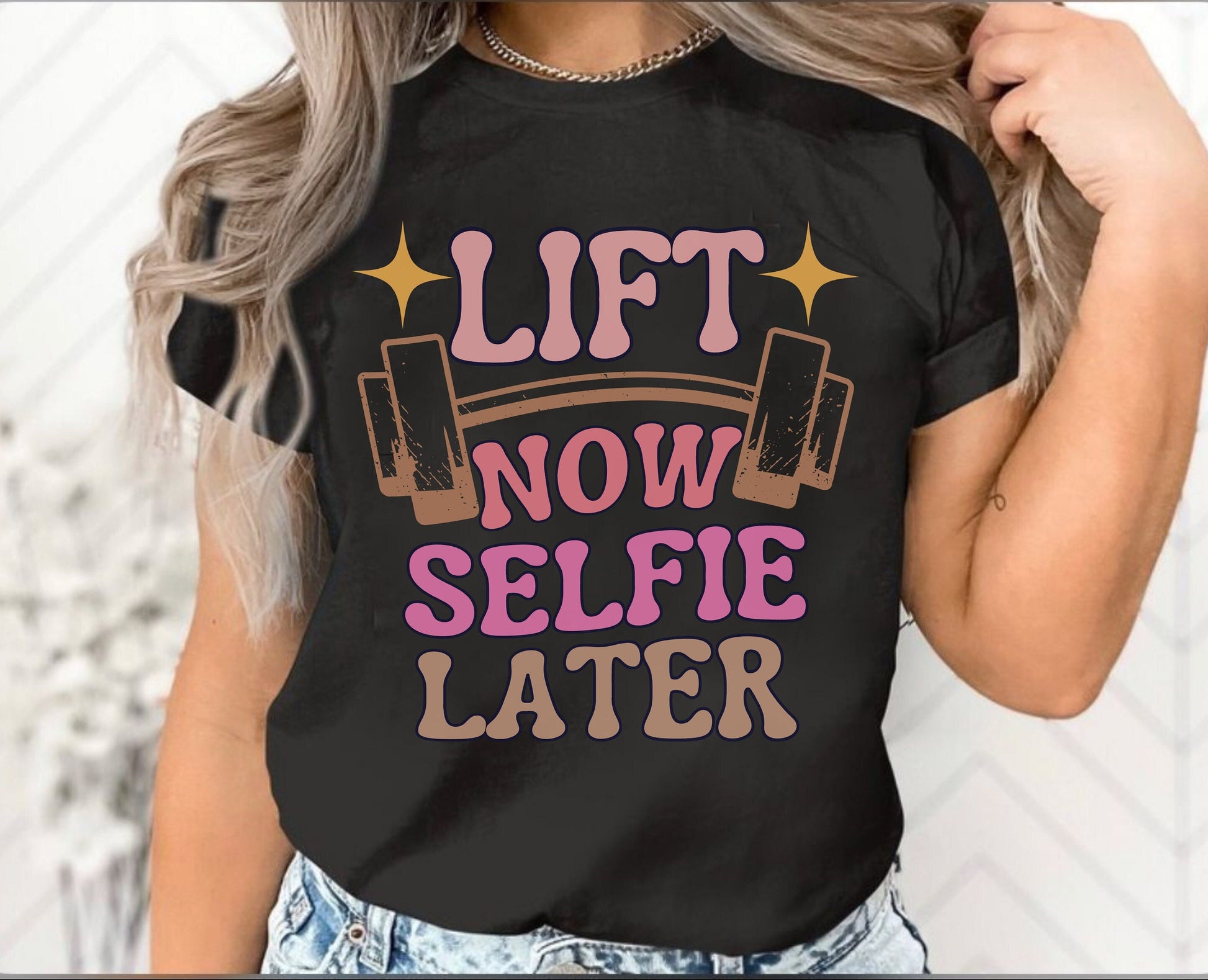 Lift now selfie Later, Gym shirt for men women