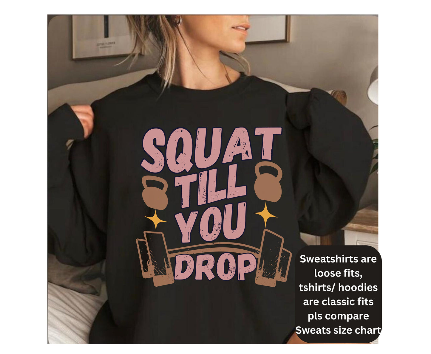 Squat till you drop, Gym shirt for men women, gym gifts for him her