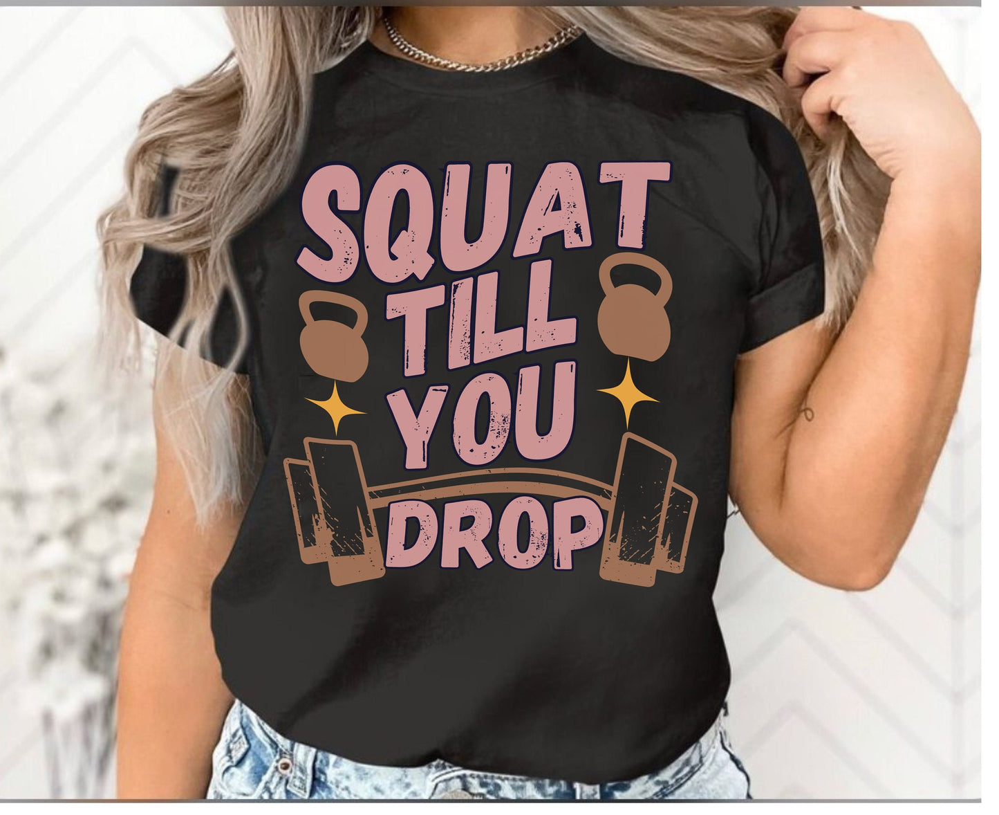 Squat till you drop, Gym shirt for men women, gym gifts for him her