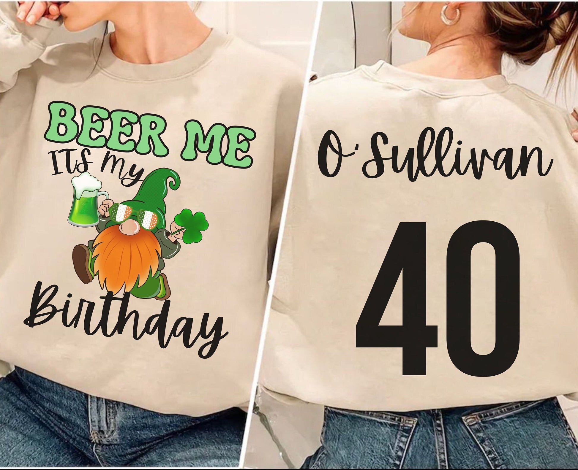 Birthday Shirt for men women for St Patricks day, Unisex crewneck Sweatshirt tshirt for men women