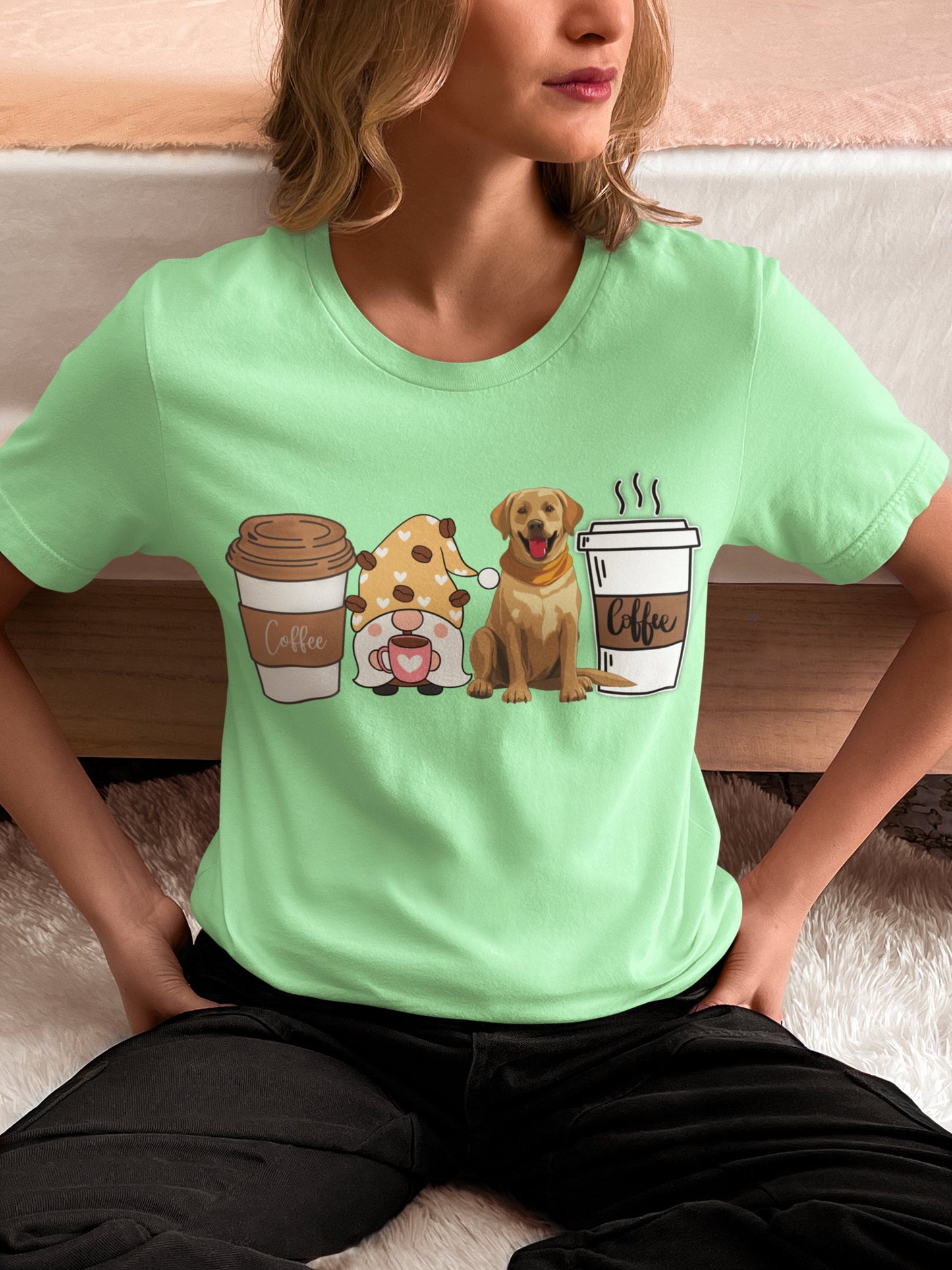 Labrador retriever coffee shirt for men women unisex crewneck tshirt sweatshirt gift