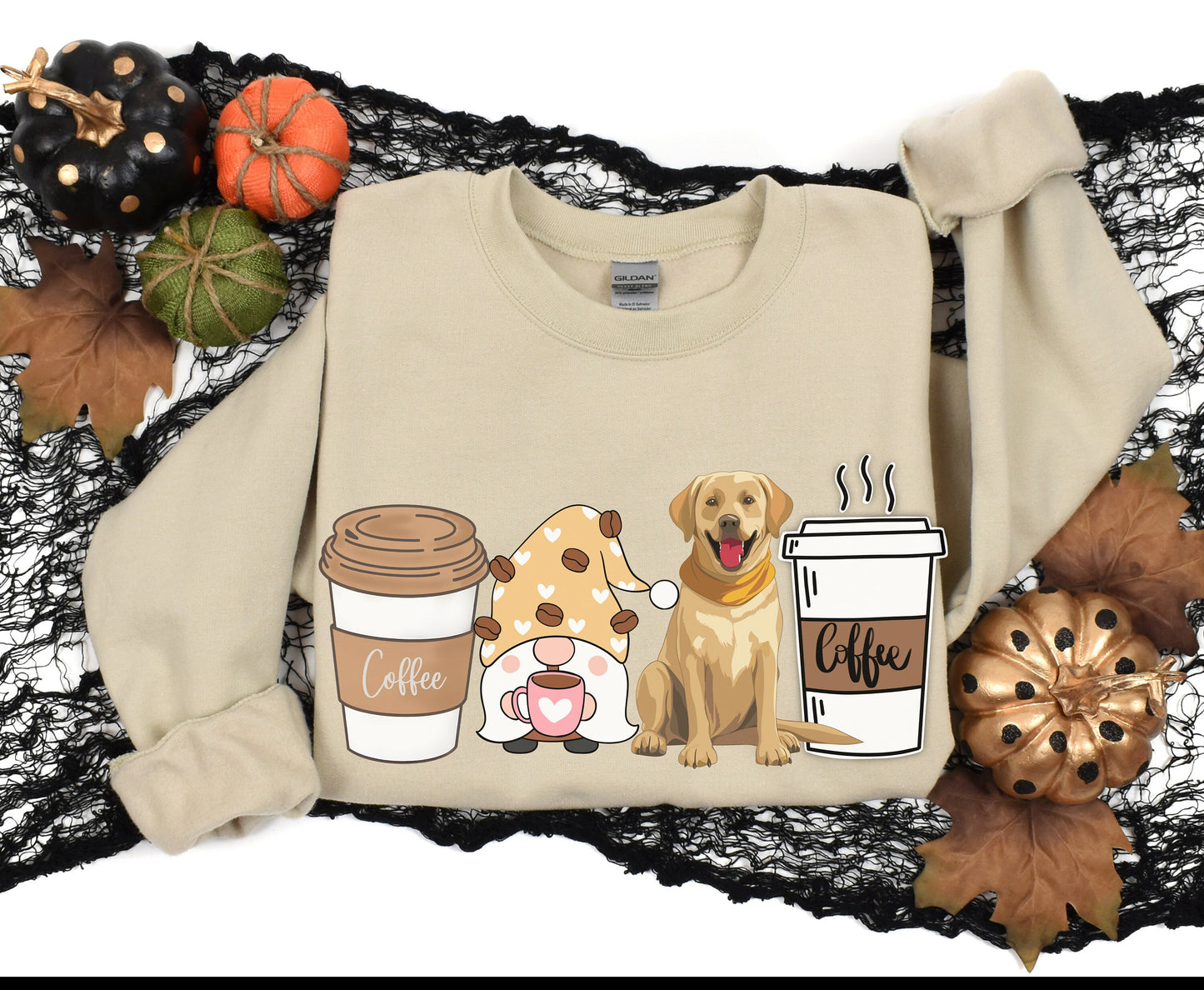 Labrador retriever coffee shirt for men women unisex crewneck tshirt sweatshirt gift