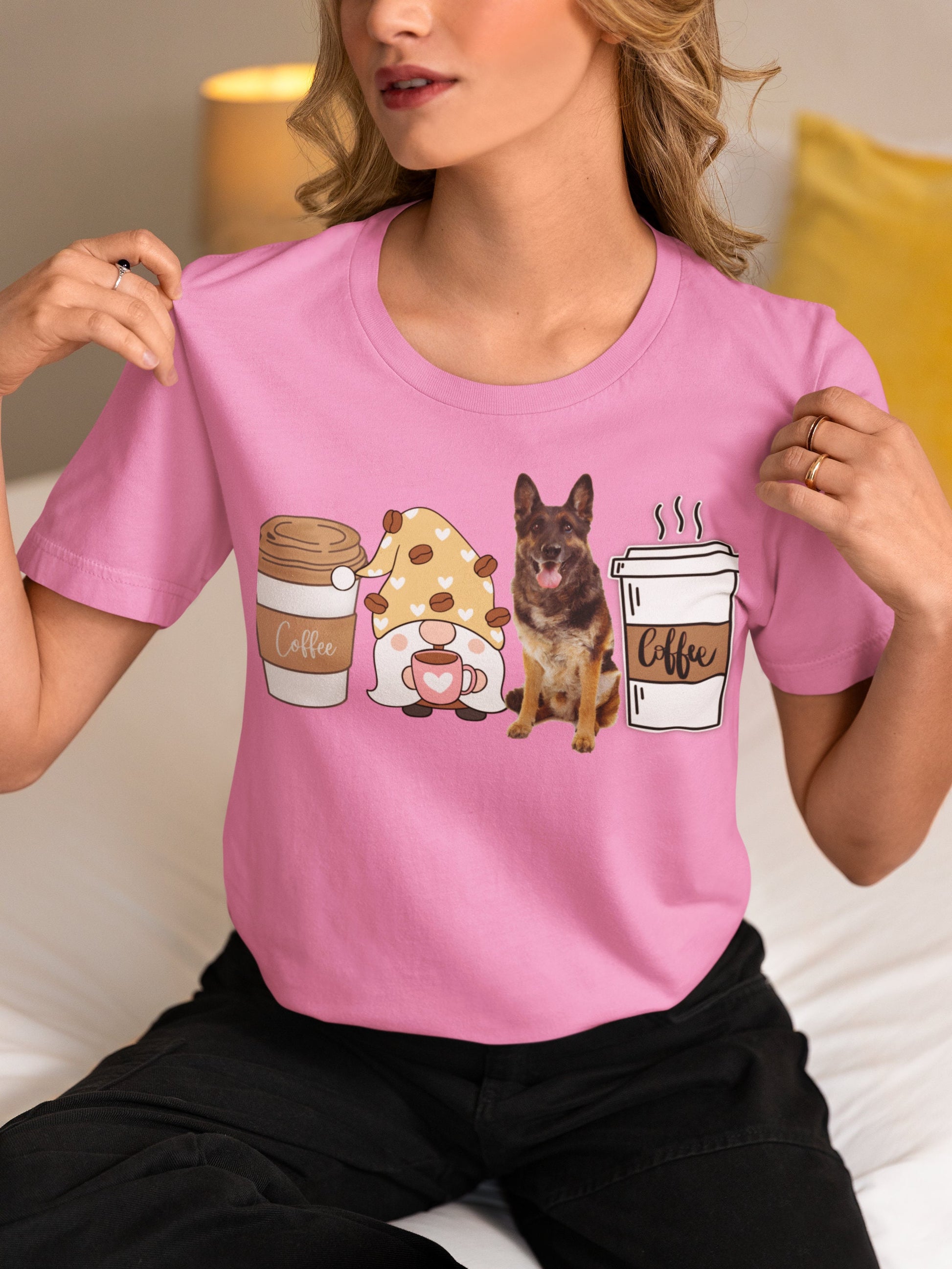 German Shepherd winter coffee shirt for men women unisex crewneck tshirt sweatshirt gift