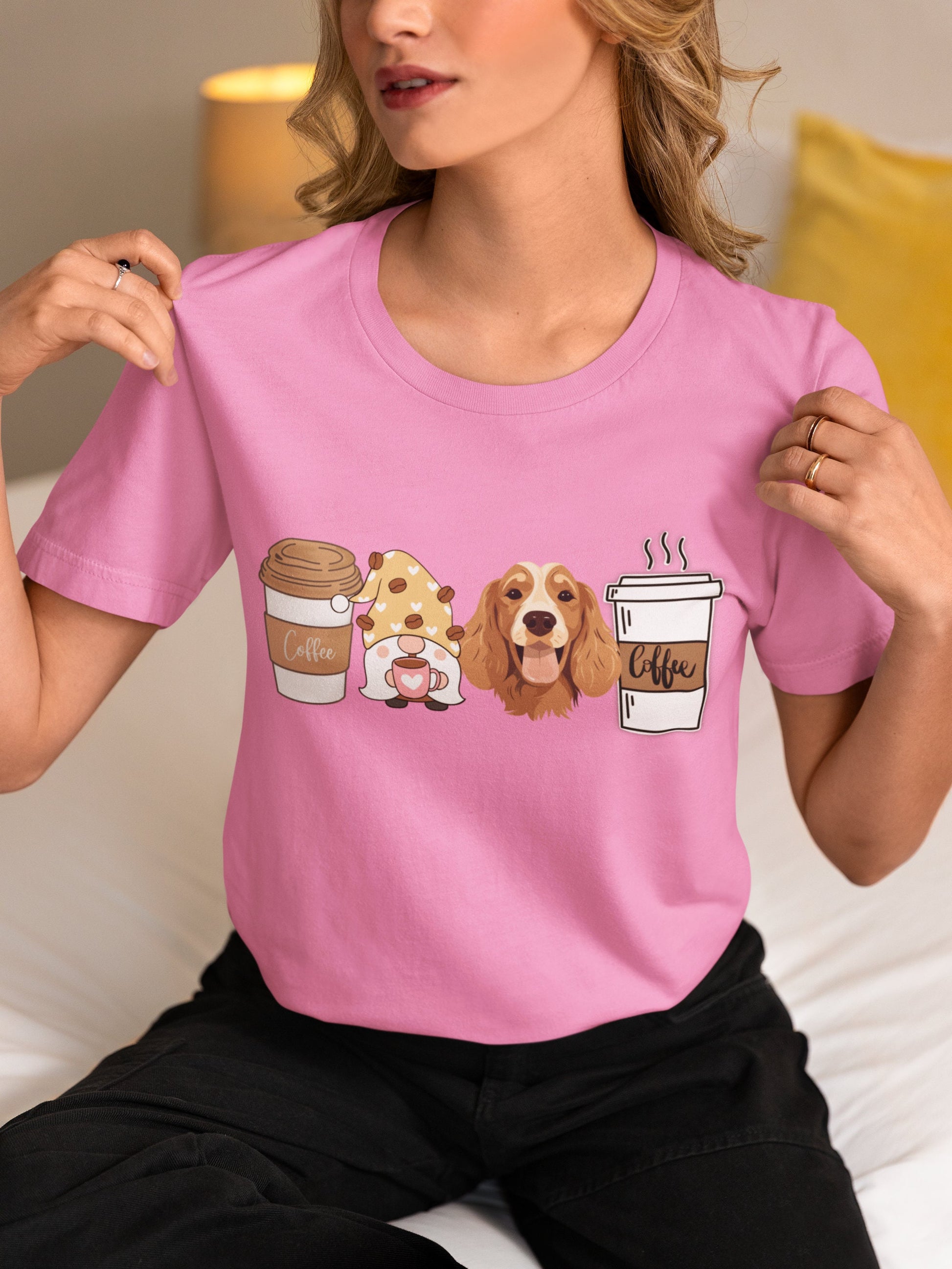 cocker spaniel Coffee dog winter coffee shirt for men women unisex crewneck tshirt sweatshirt gift Po