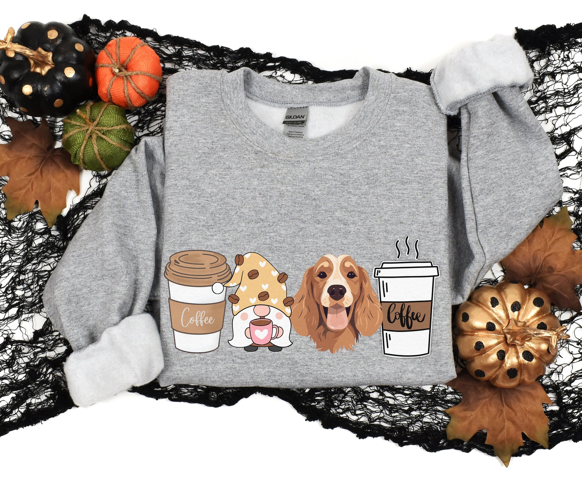 cocker spaniel Coffee dog winter coffee shirt for men women unisex crewneck tshirt sweatshirt gift Po