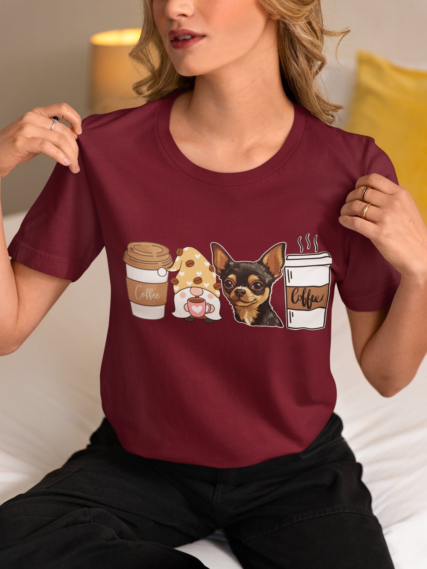 Chihuahua Coffee dog winter coffee shirt for men women unisex crewneck tshirt sweatshirt gift