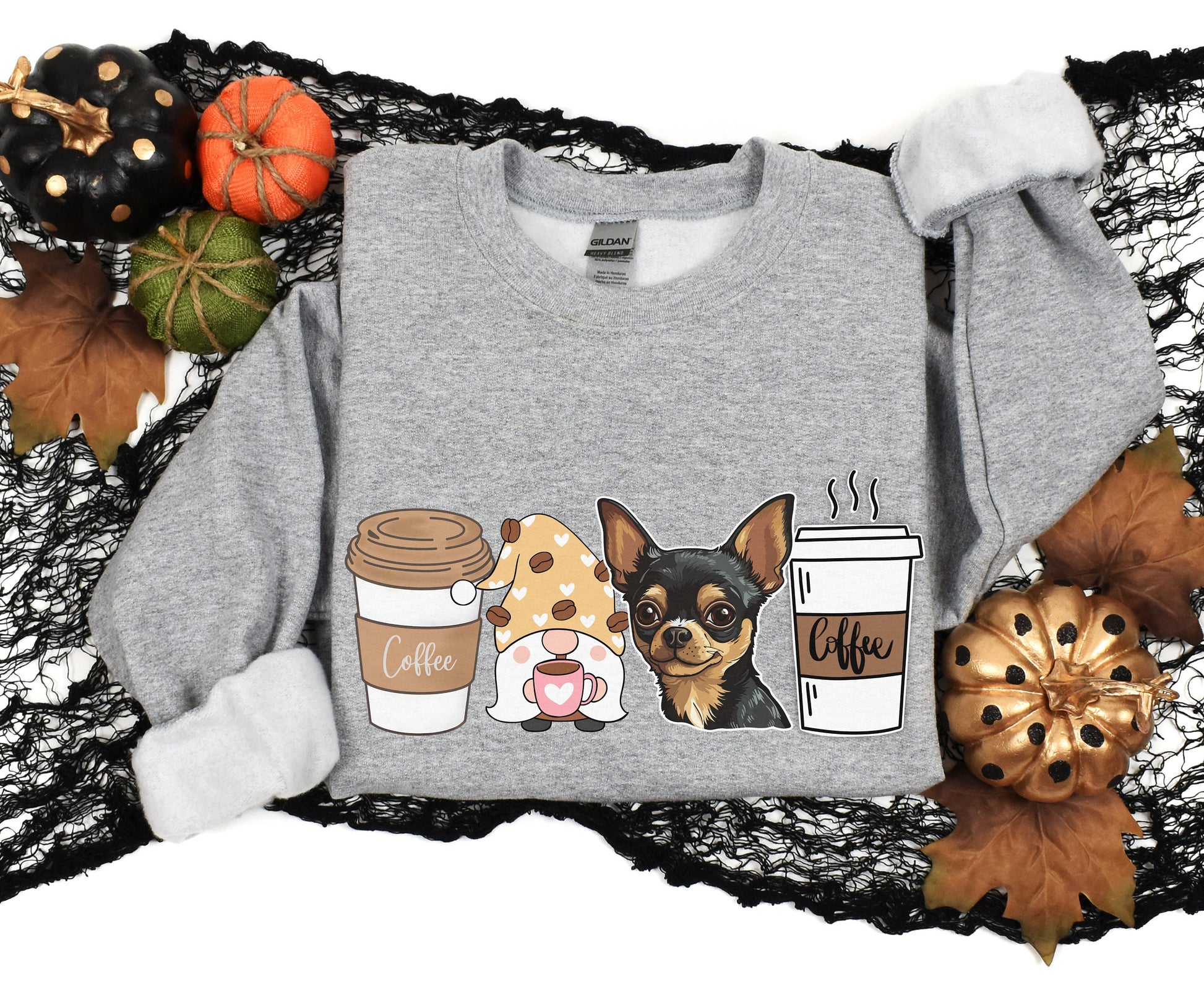 Chihuahua Coffee dog winter coffee shirt for men women unisex crewneck tshirt sweatshirt gift