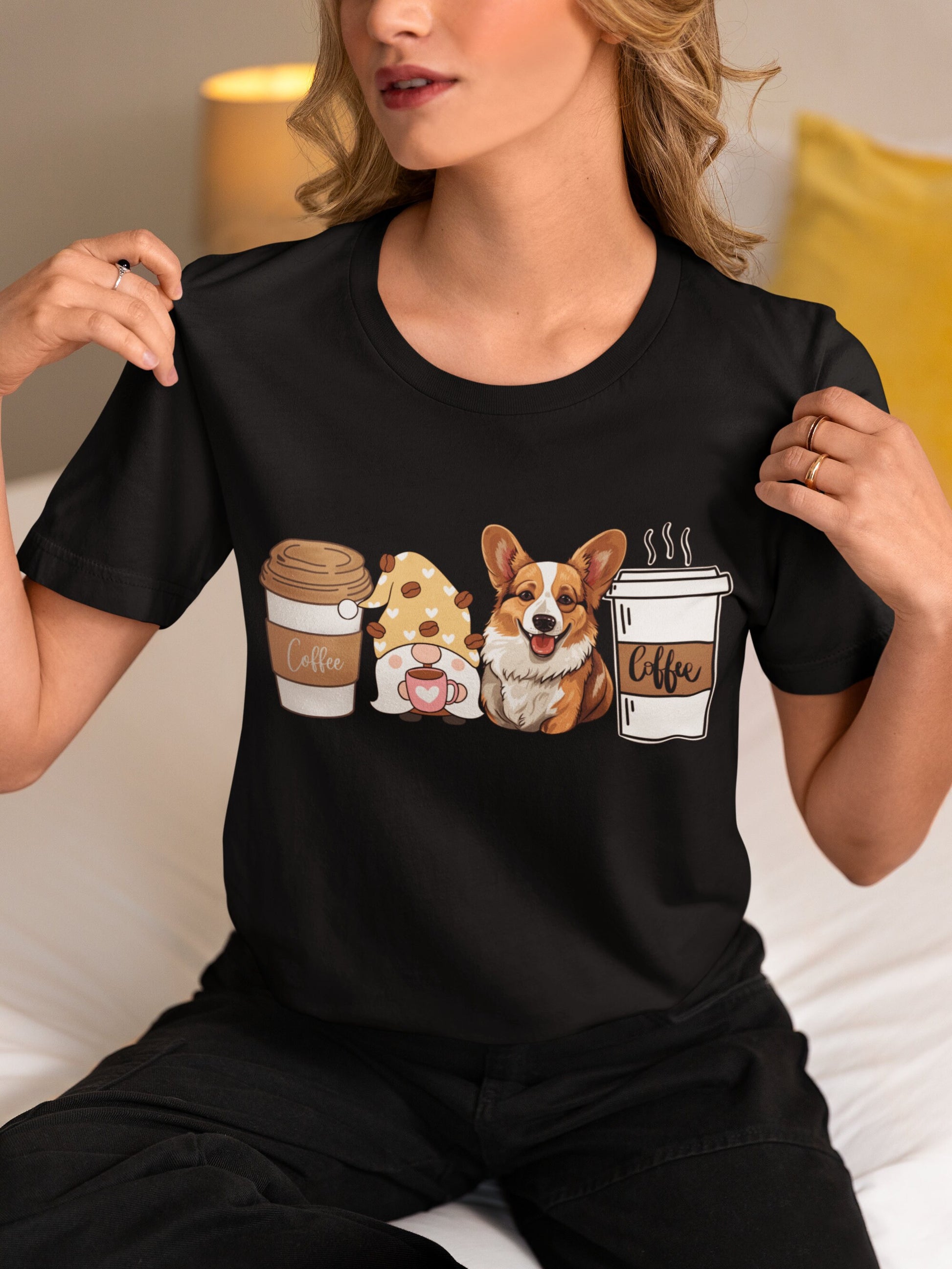 Corgi dog Coffee dog winter coffee shirt for men women unisex crewneck tshirt sweatshirt gift Corgi