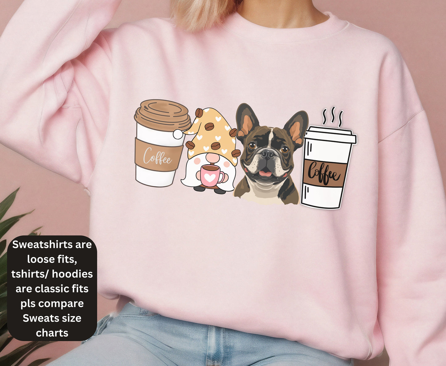 French Bulldog dog Coffee dog winter coffee shirt for men women unisex crewneck tshirt sweatshirt gifT