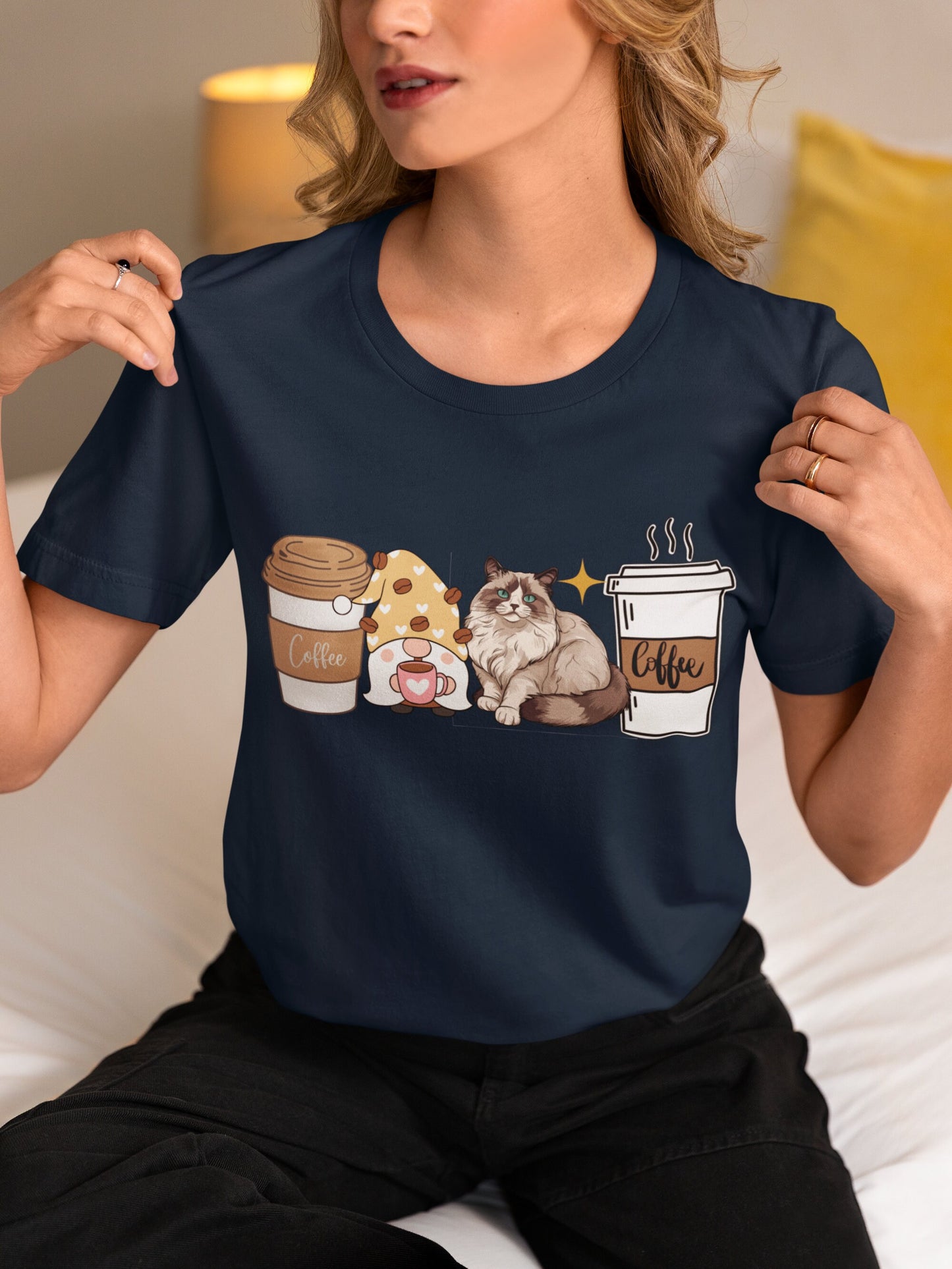 Ragdoll cat mom dog dad winter coffee shirt for men women unisex crewneck tshirt sweatshirt gift