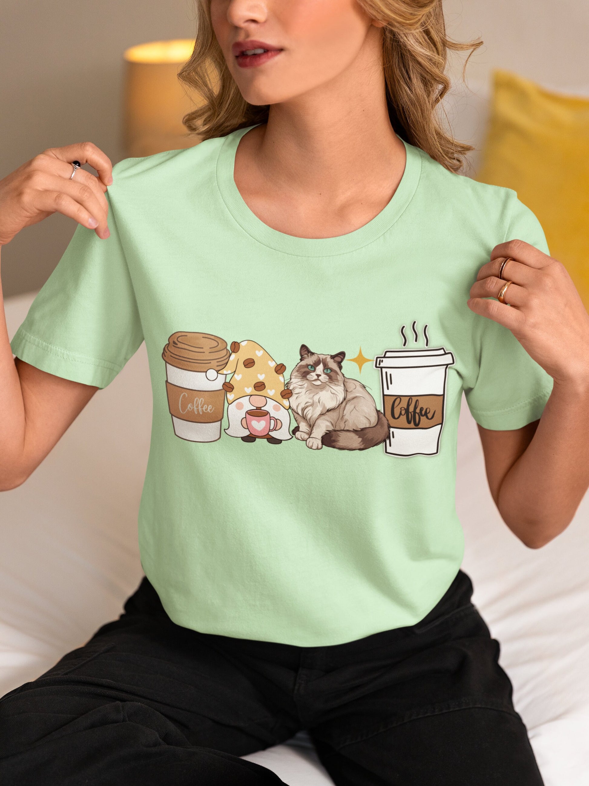 Ragdoll cat mom dog dad winter coffee shirt for men women unisex crewneck tshirt sweatshirt gift