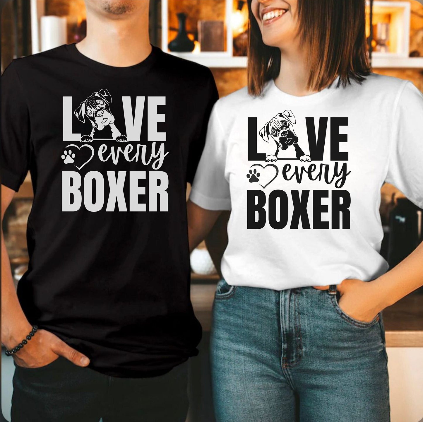 LOVE EVERY BOXER DOG SHIRT Unisex winter crewneck Mother Fathers day gift for men women, Unisex Dog Shirt for him her