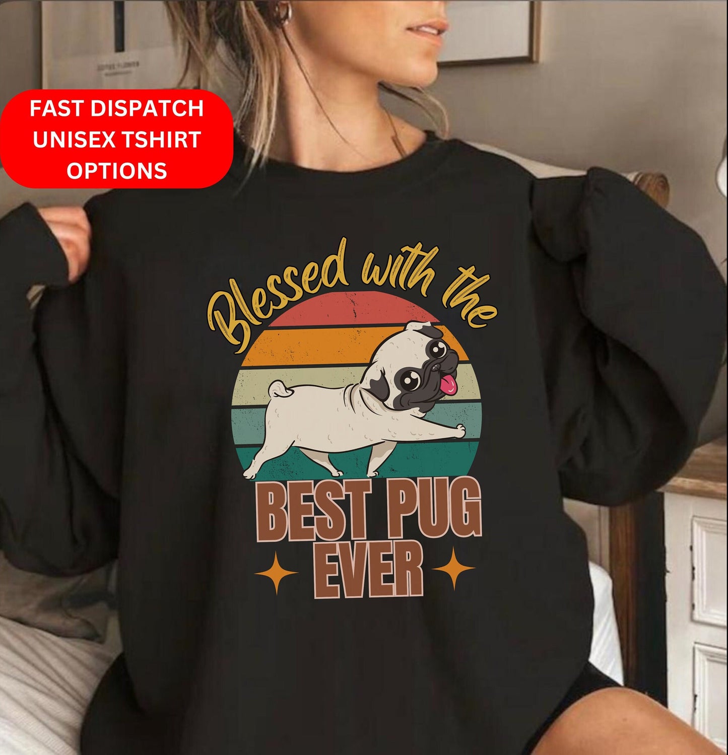 Unisex Pug Dog shirt for men women