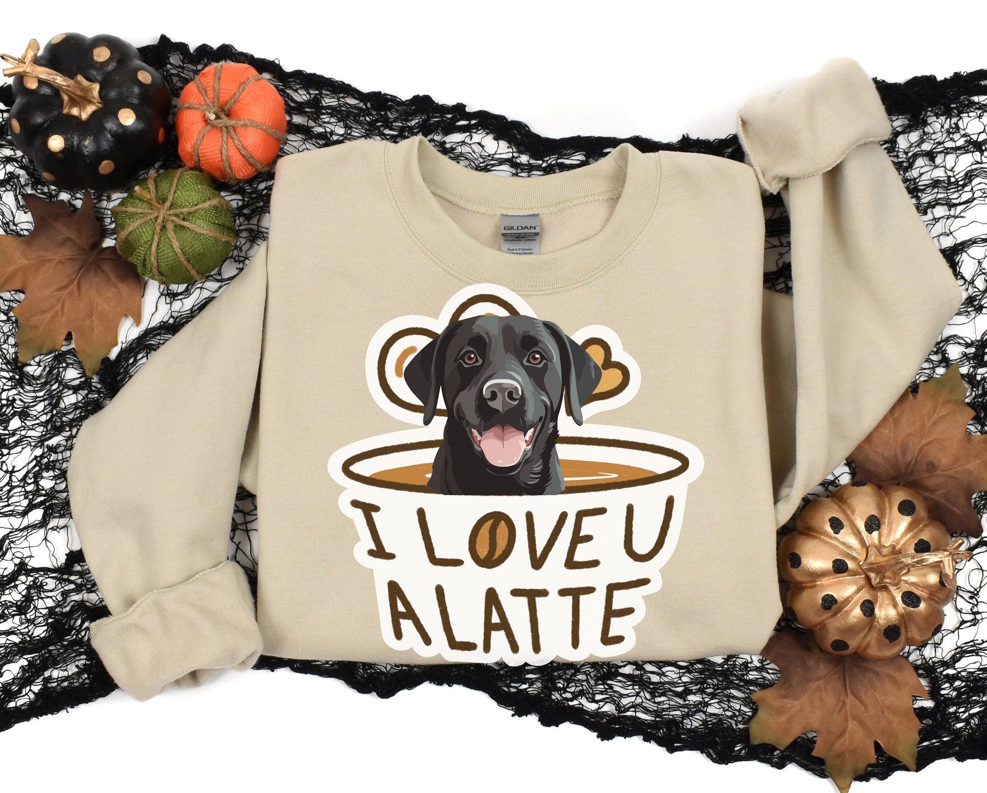 Love you a latte, Unisex tshirt Sweatshirt hoodie, Crewneck Winter Outfit for dog mom dog dad