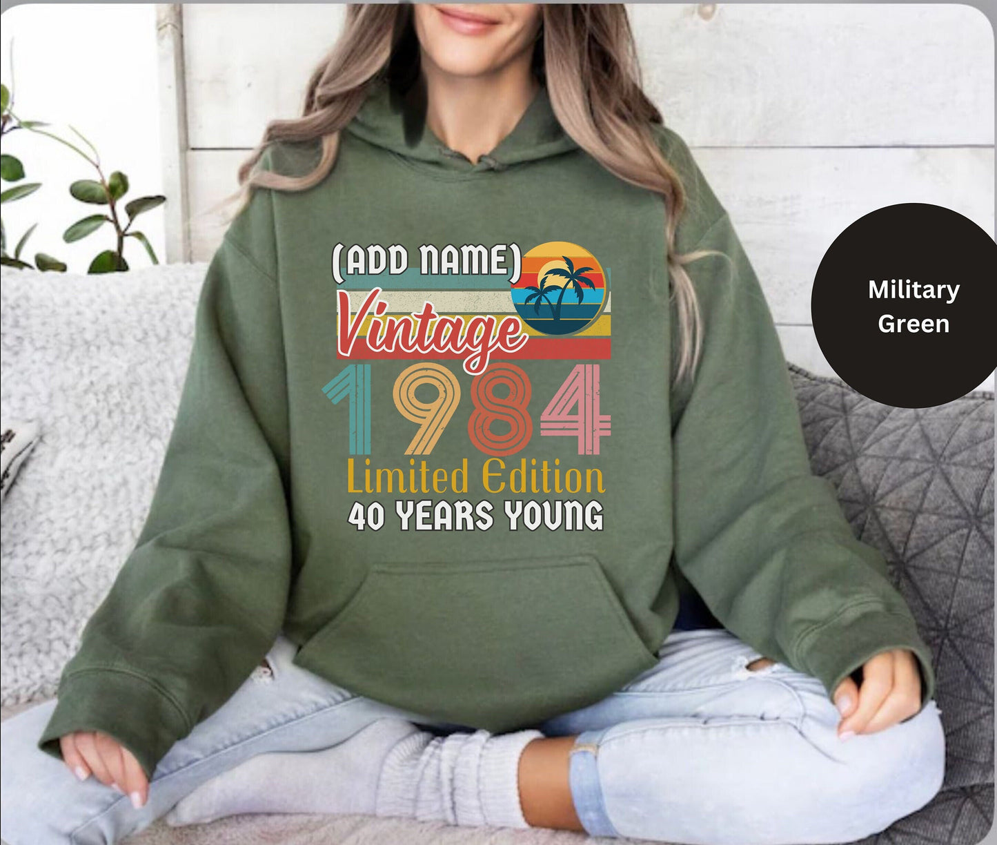 Vintage 1984 Personalized 40th Birthday T-Shirt - Unisex Hoodie Gift