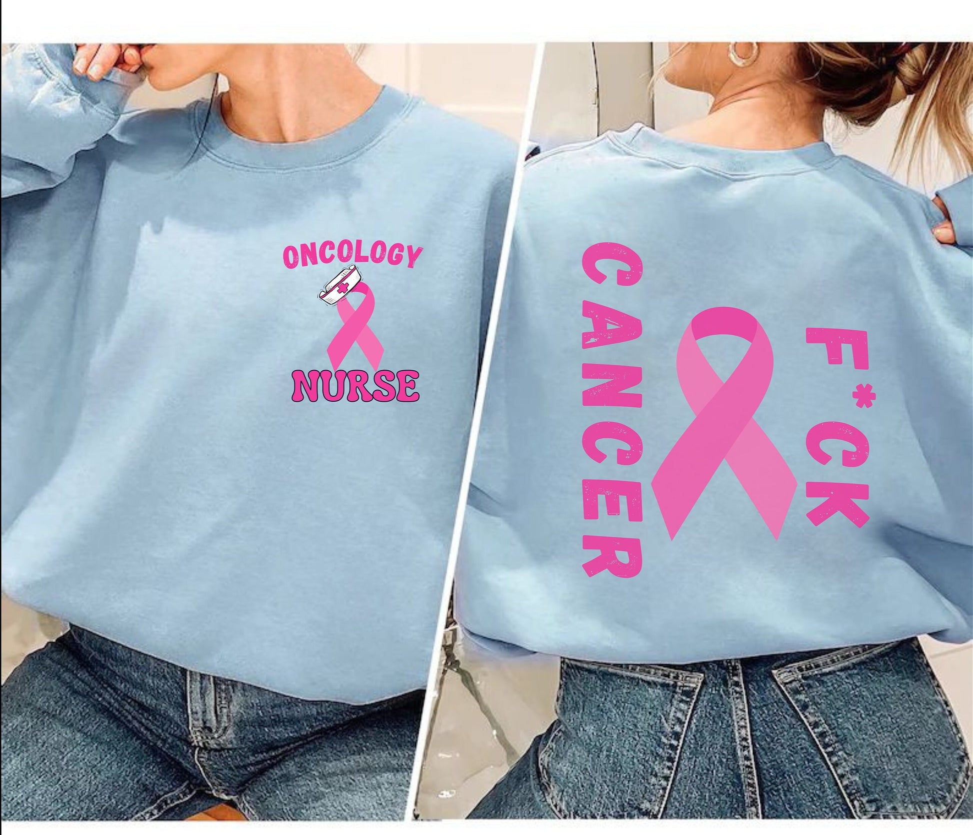 Oncology Nurse Fuck Cancer Tshirt Sweatshirt Hoodie gift for men women