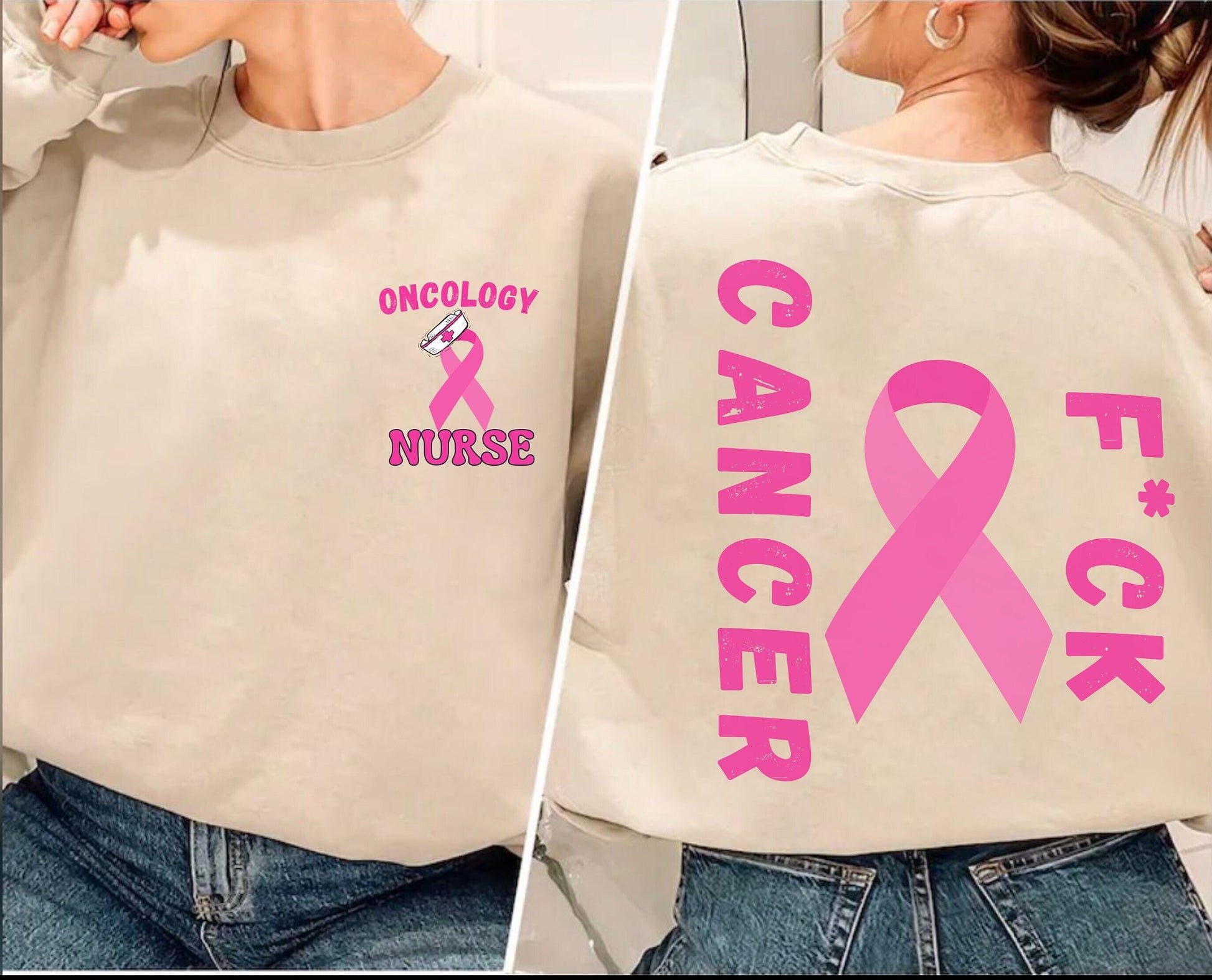 Oncology Nurse Fuck Cancer Tshirt Sweatshirt Hoodie gift for men women