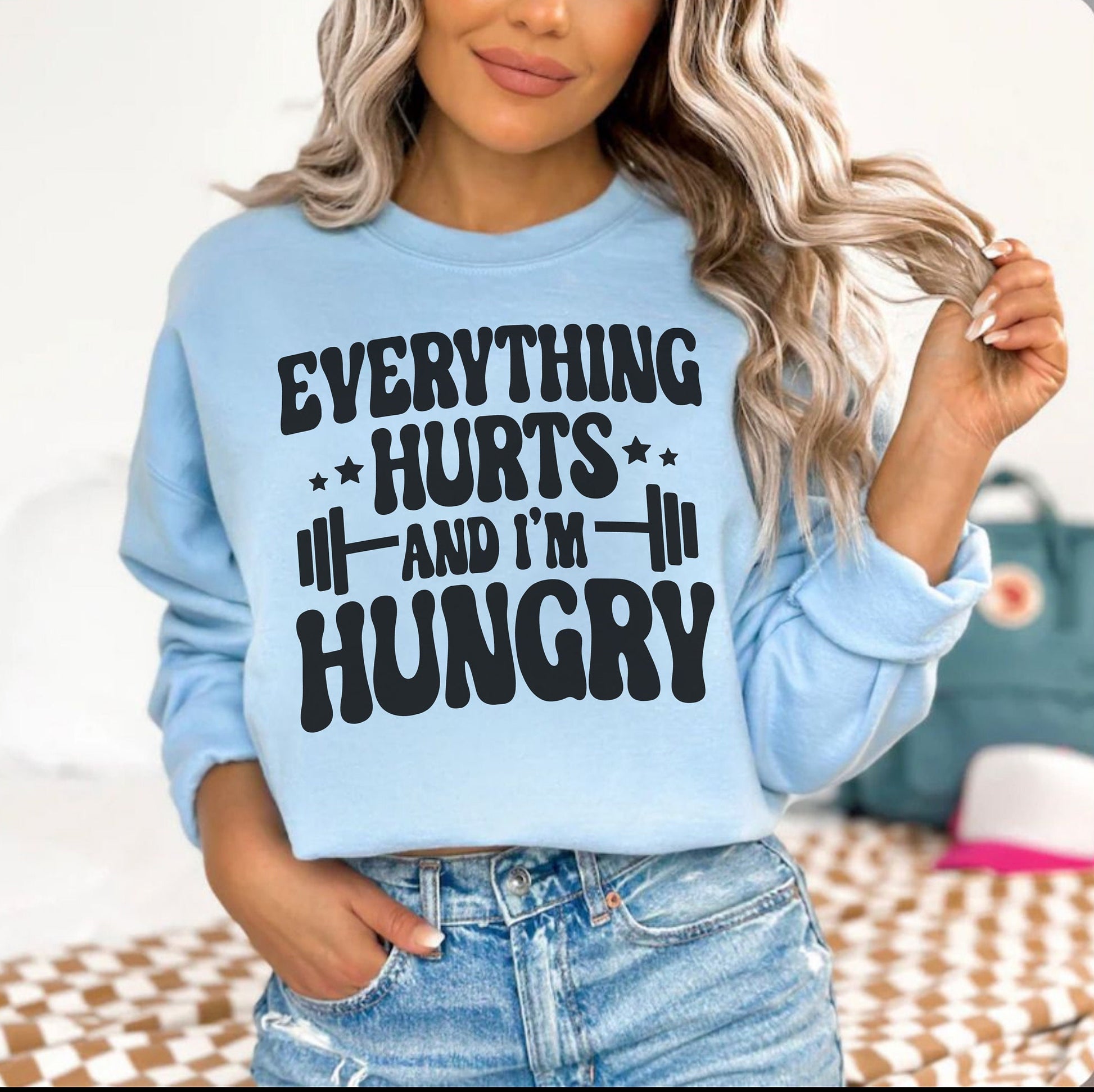 UNISEX SHIRT EVERYTHING HURTS I AM HUNGRY SHIRT FOR MEN WOMEN GYM SHIRT FOR HIM HER GYM GIFT FOR MEN WOMEN