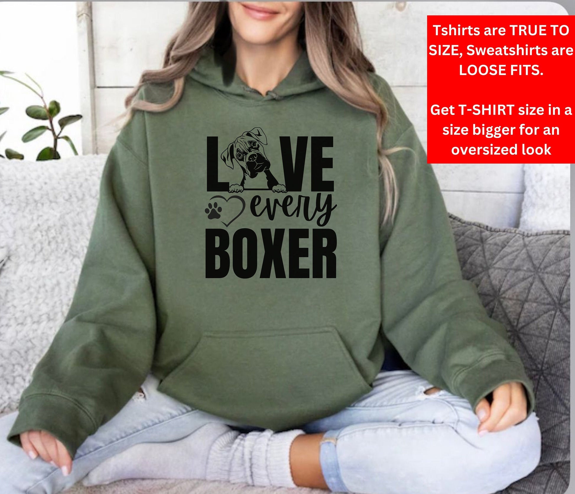 LOVE EVERY BOXER DOG SHIRT Unisex winter crewneck Mother Fathers day gift for men women, Unisex Dog Shirt for him her