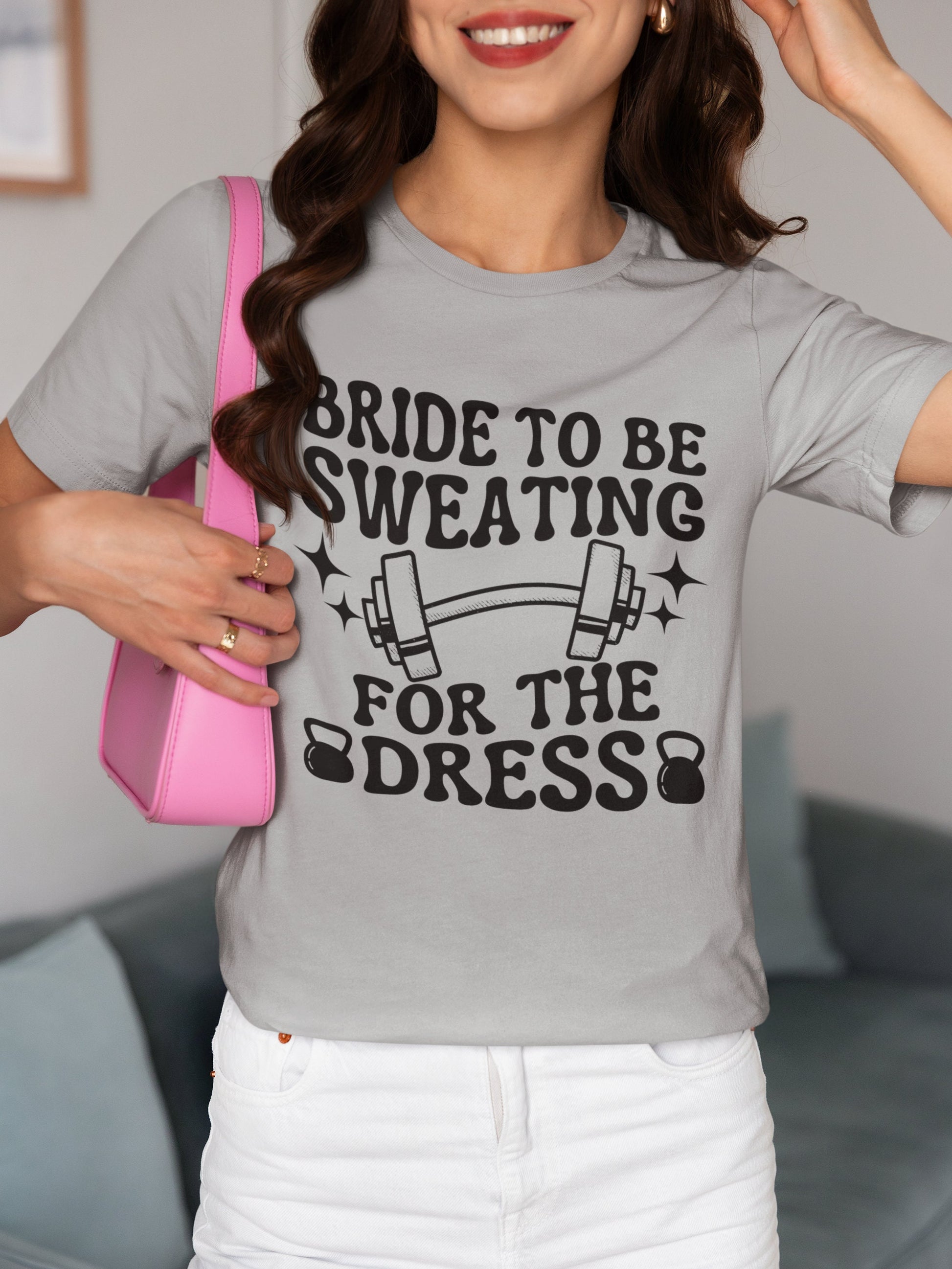 Bride to be workout gym tshirt for women, everything hurts. Fitness weightloss shirt