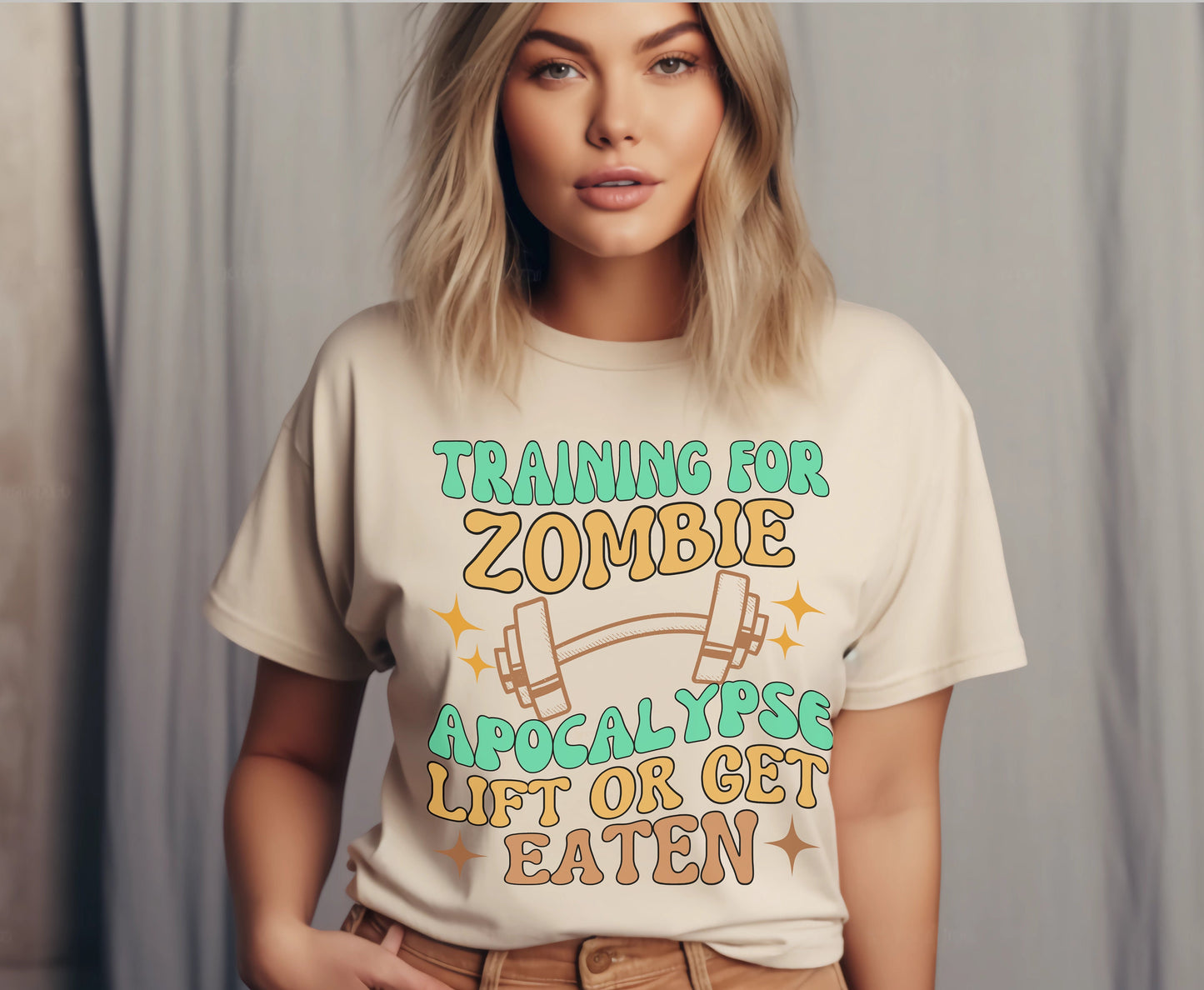 Funny Workout T-Shirt Training for Zombie Apocalypse Gift for Weightlifter Oversized Work Out Tee Pump Cover Men Women weightlifting Gym tee