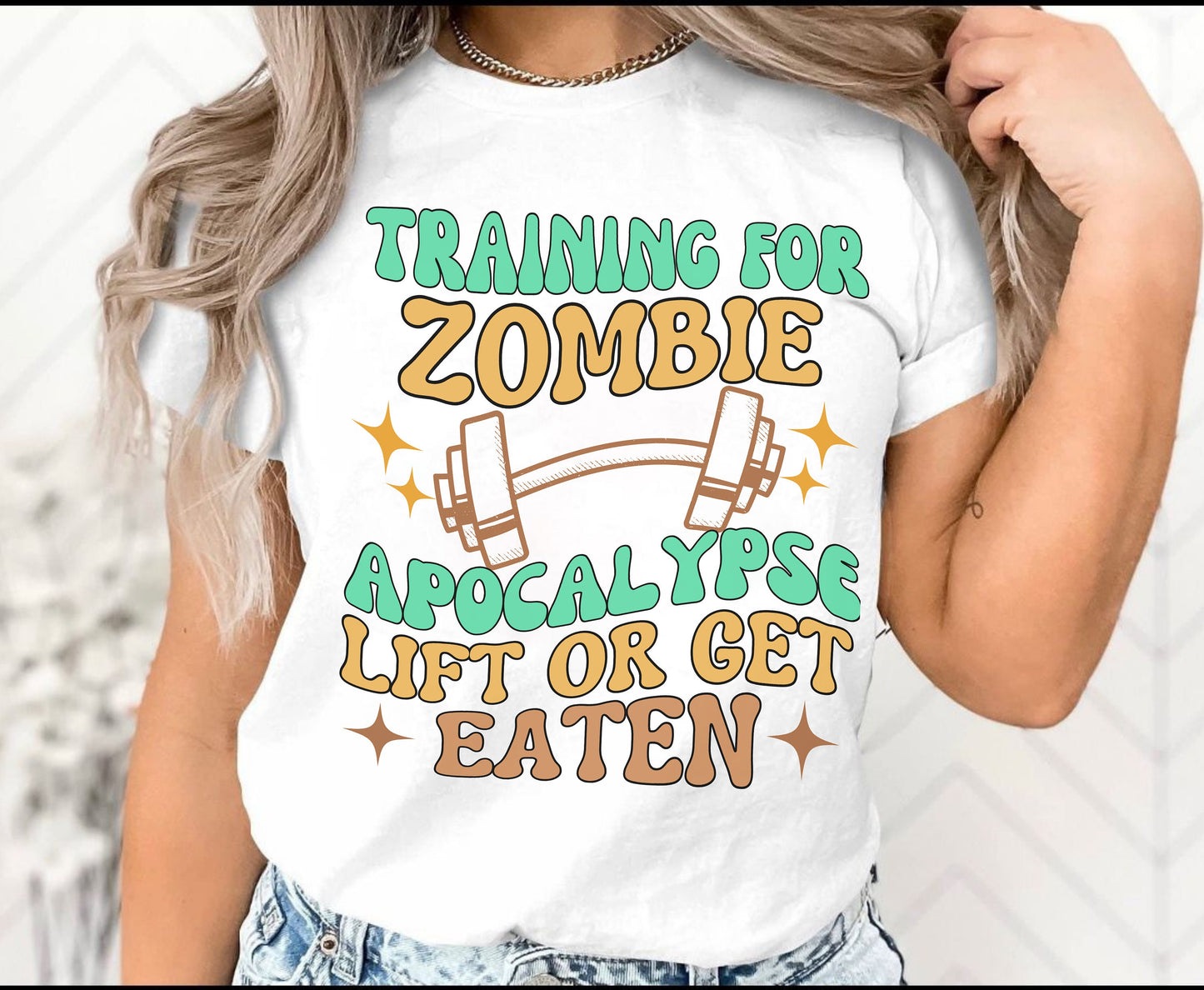 Funny Workout T-Shirt Training for Zombie Apocalypse Gift for Weightlifter Oversized Work Out Tee Pump Cover Men Women weightlifting Gym tee