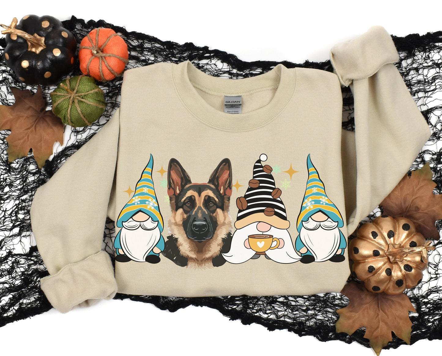 german shepherd Coffee dog winter coffee shirt for men women unisex crewneck tshirt sweatshirt gift German Shepherd gnome dog mom dog dad shirt Hoodie